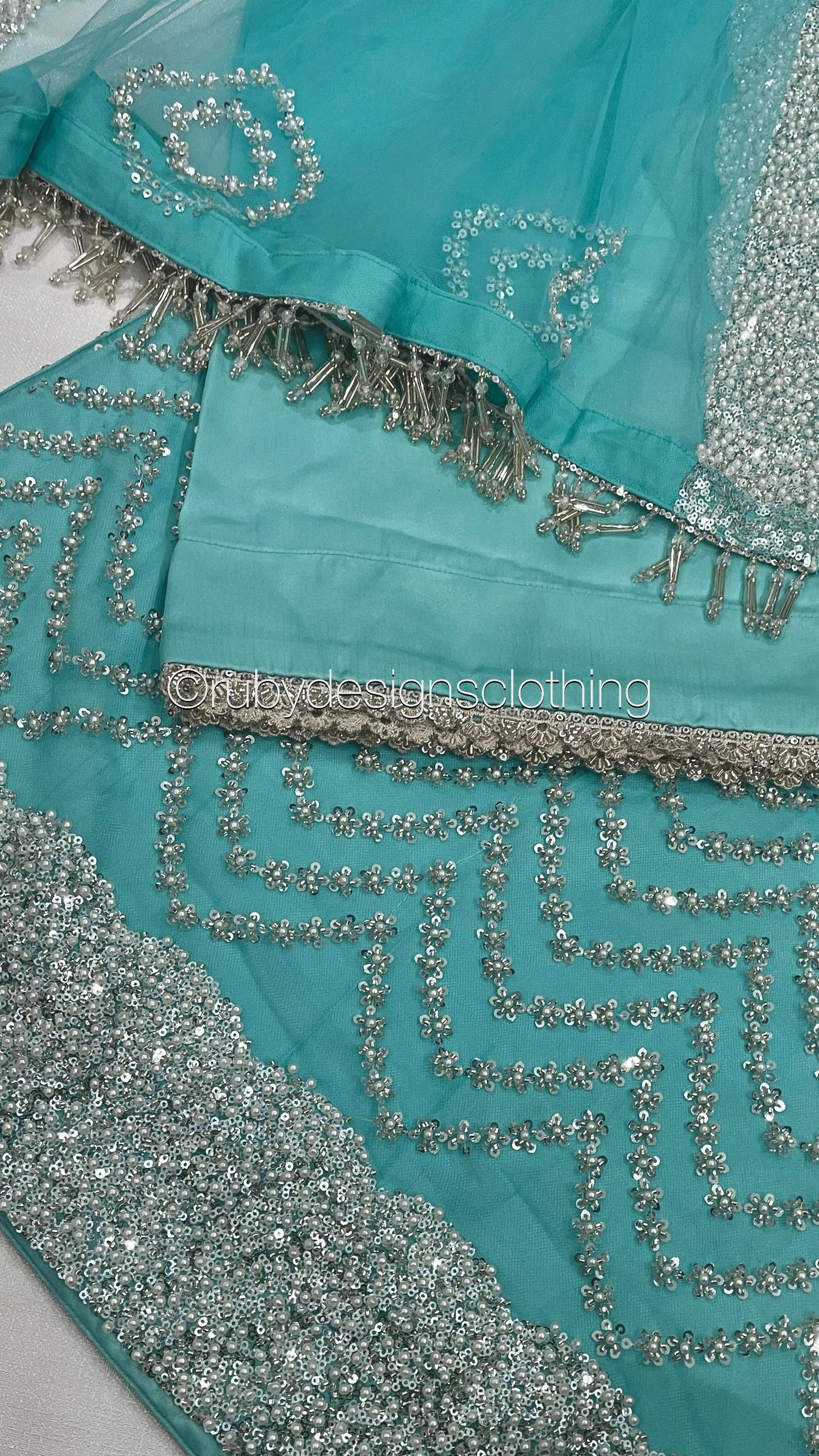 IZMA Ice - 3 Piece Net Suit with Wide Leg Trousers