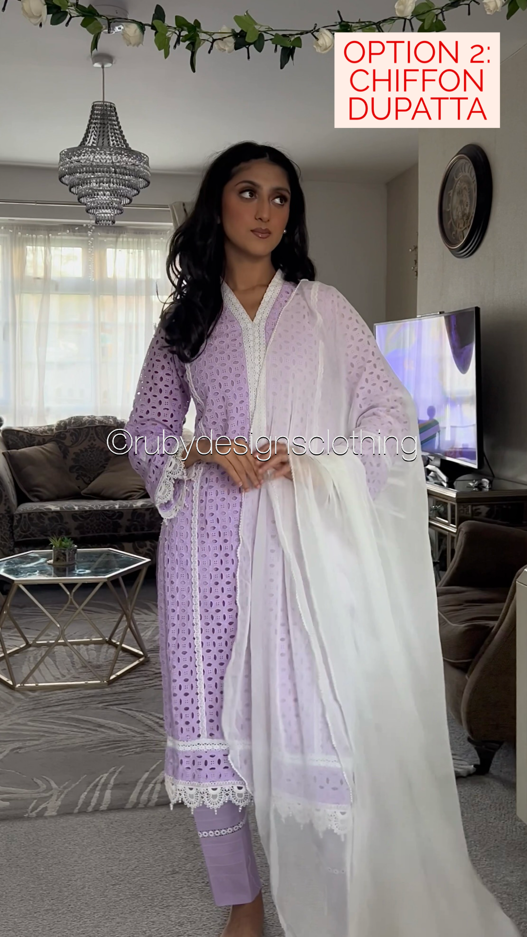 MALIKA - 3 Piece Lilac Chikankari Suit with Organza Dupatta (8313783845077)