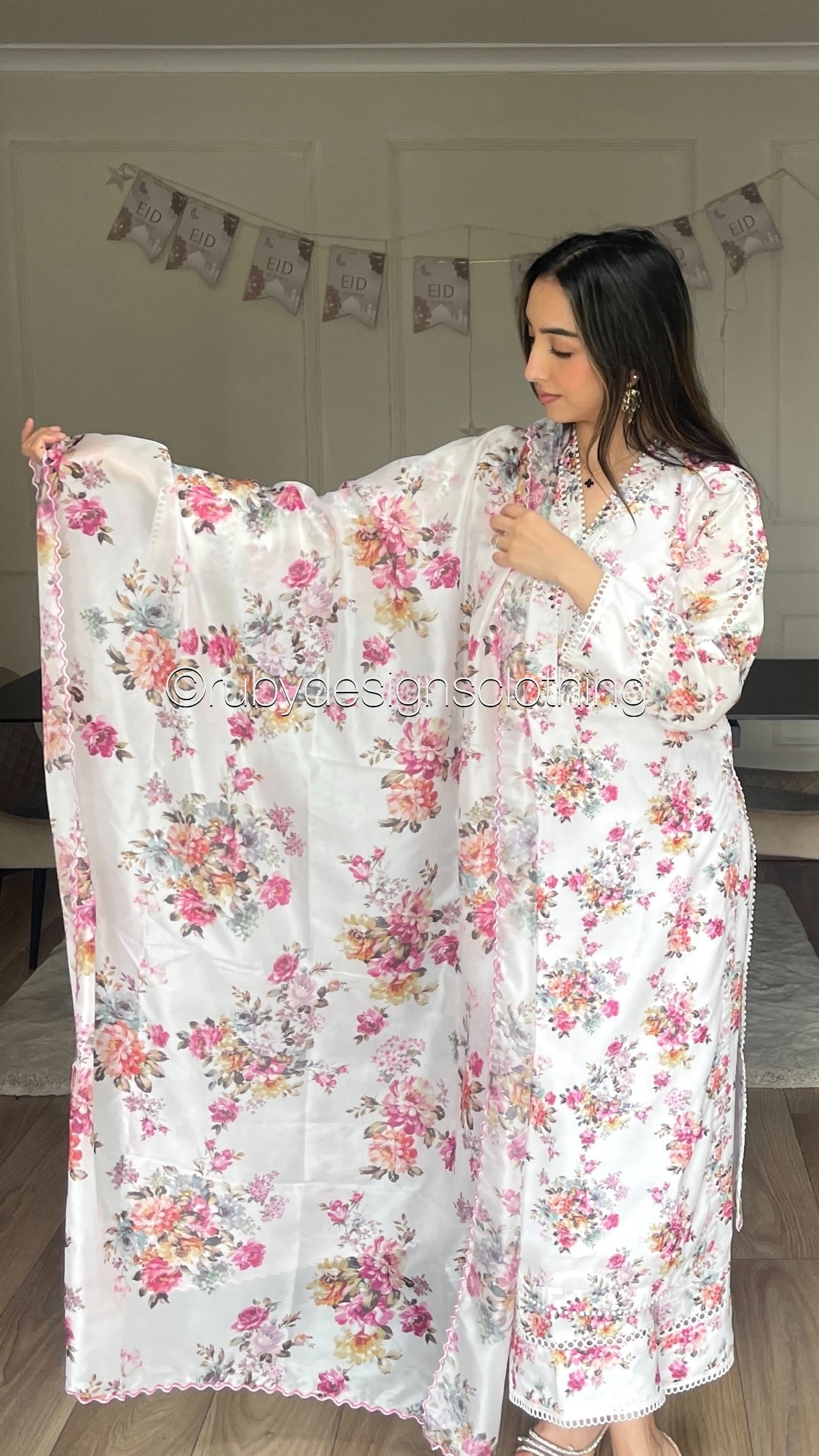 REEM - 3 Piece White Swiss Lawn Suit with Silk Dupatta (8492511527125)
