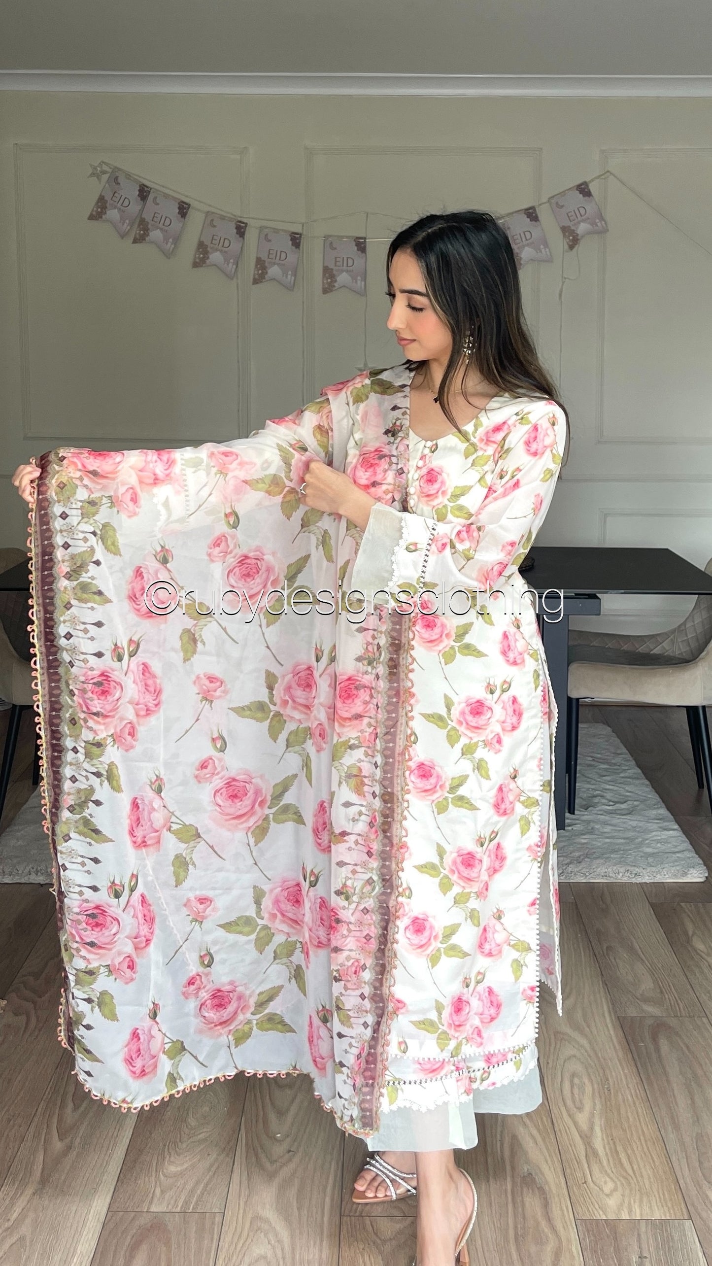 TIA - 3 Piece Off-White Swiss Lawn Suit with Silk Dupatta (8492510609621)