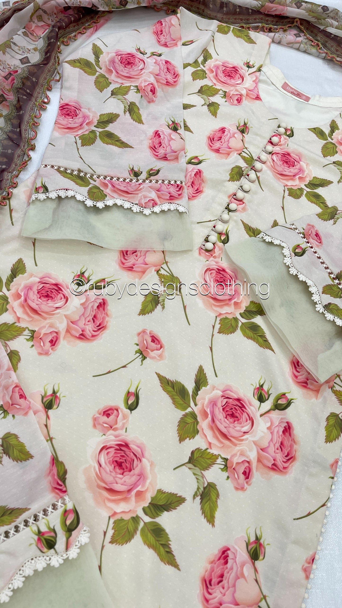 TIA - 3 Piece Off-White Swiss Lawn Suit with Silk Dupatta (8492510609621)