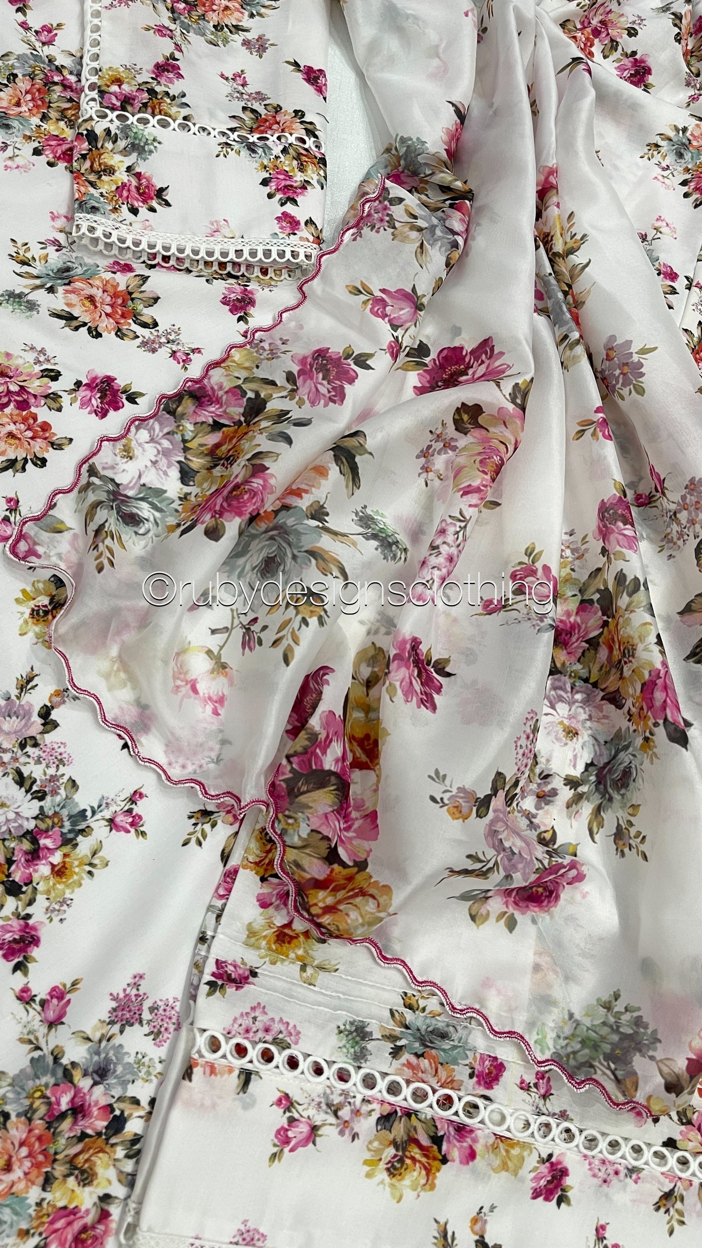 REEM - 3 Piece White Swiss Lawn Suit with Silk Dupatta (8492511527125)