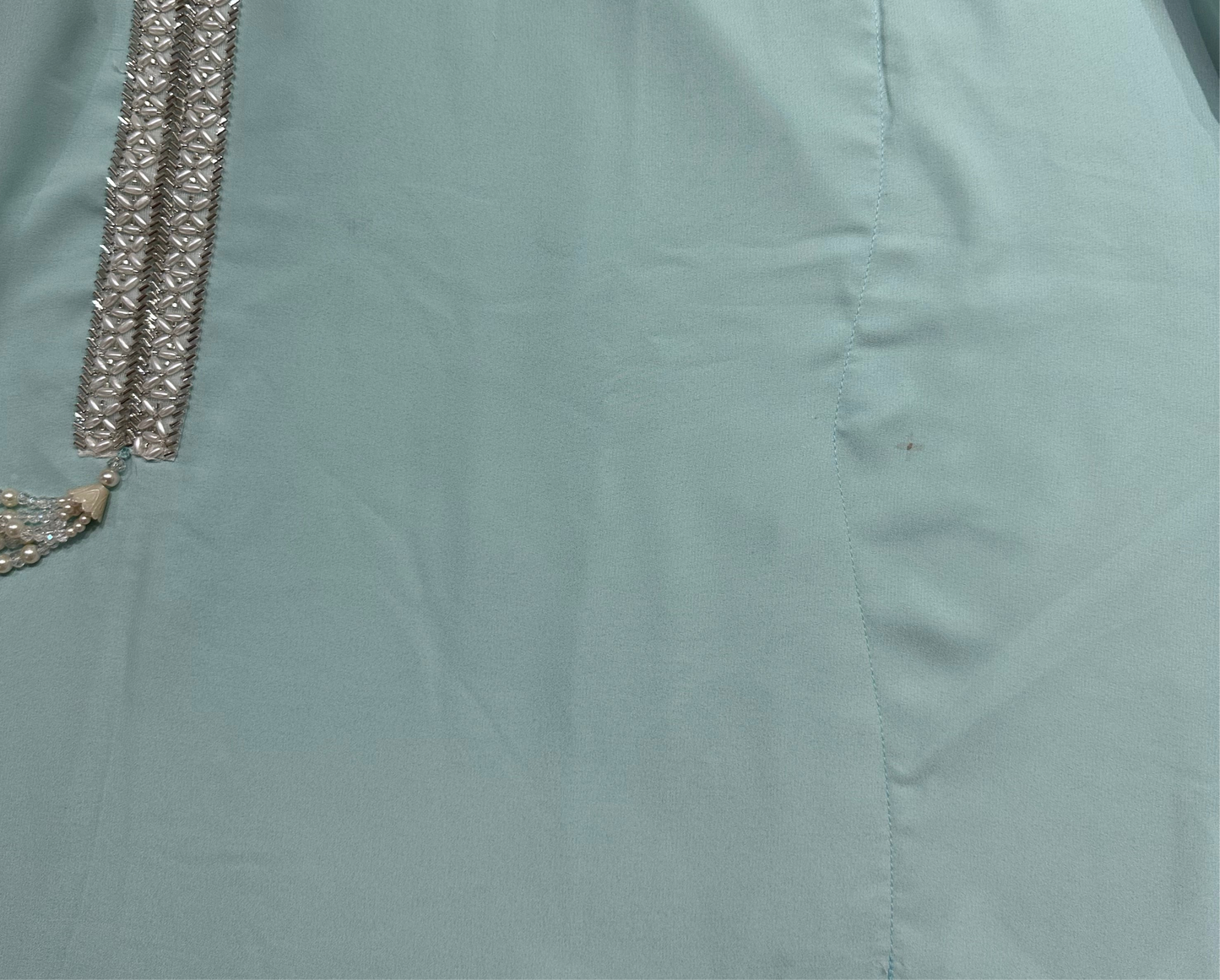 MINOR DEFECT - SABAH Breeze Blue - Ombré Kaftan with Hijab