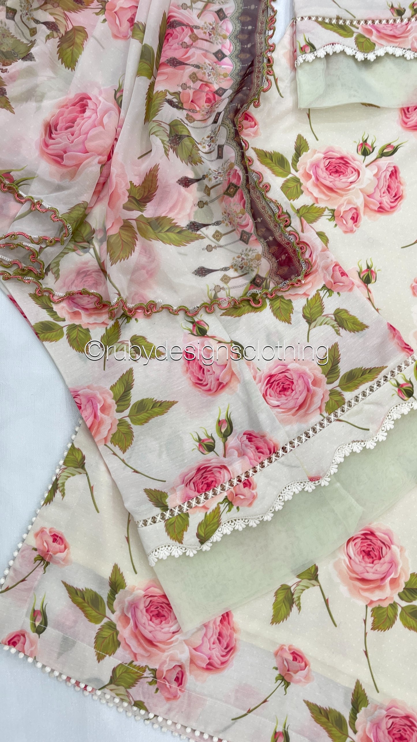 TIA - 3 Piece Off-White Swiss Lawn Suit with Silk Dupatta (8492510609621)