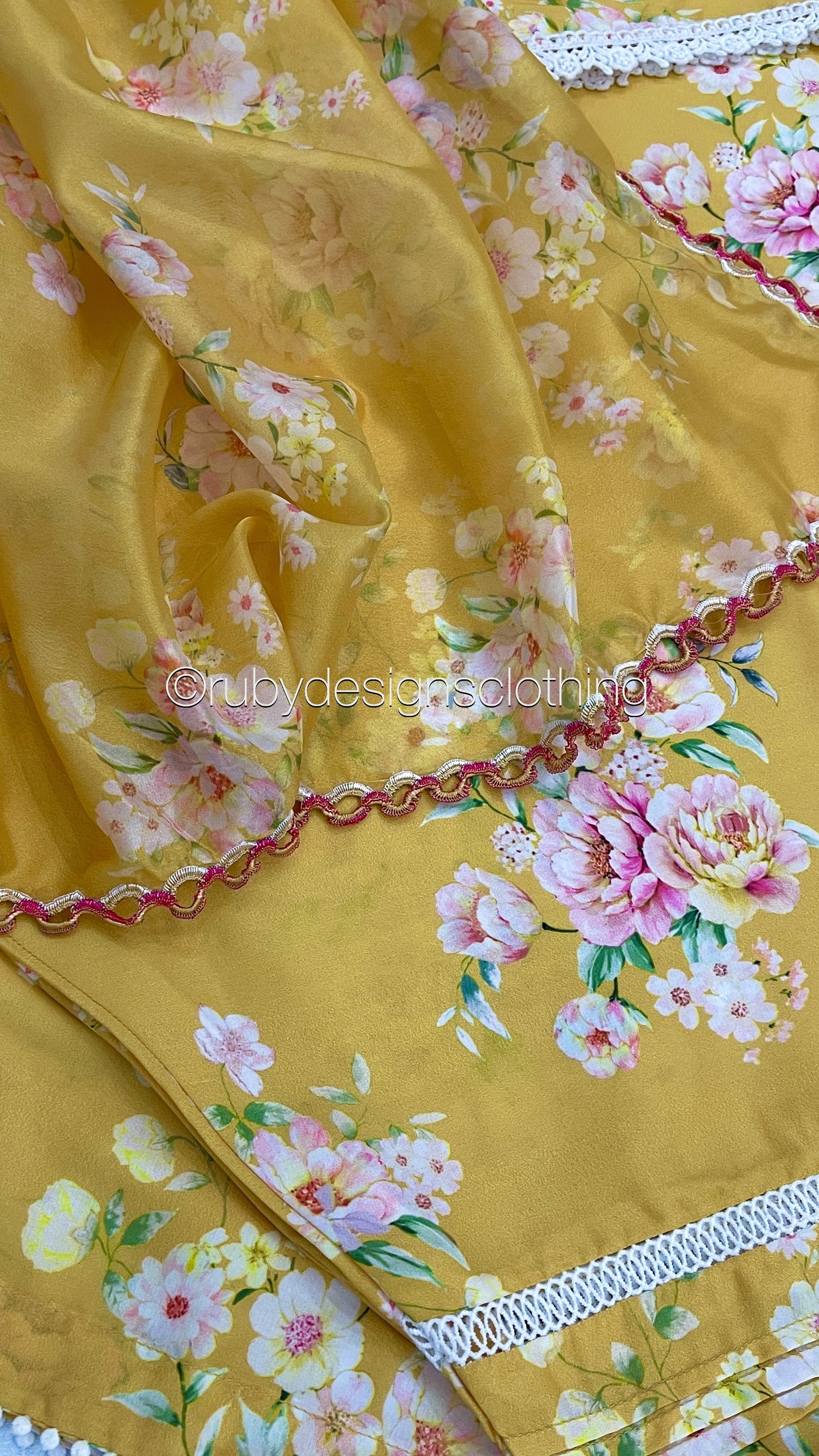 AYAH - 3 Piece Mustard Swiss Lawn Suit with Silk Dupatta (8491806458069)