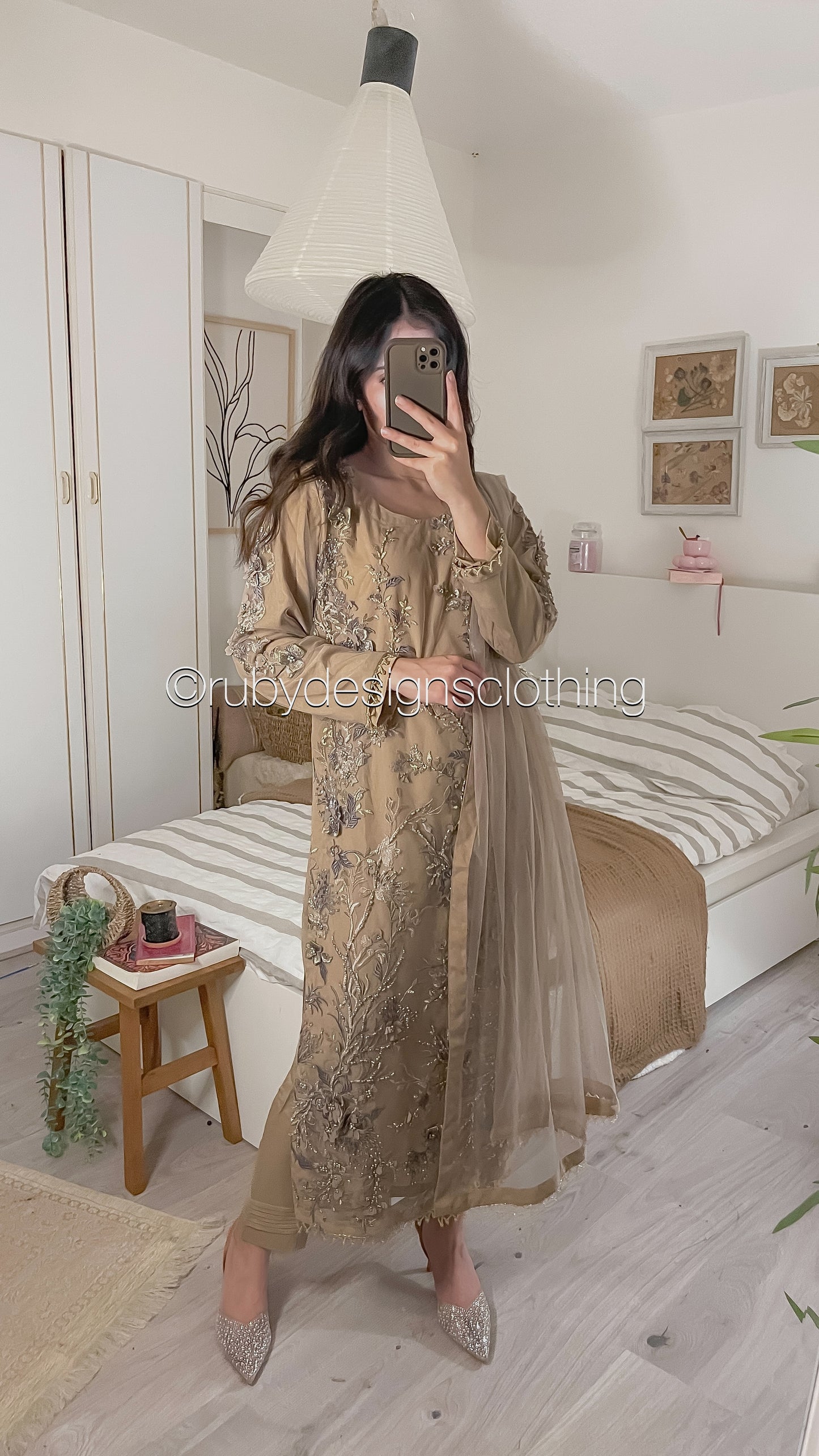 NABA - 3 Piece Latte Net Suit with 3D Detailing (8354935242965)