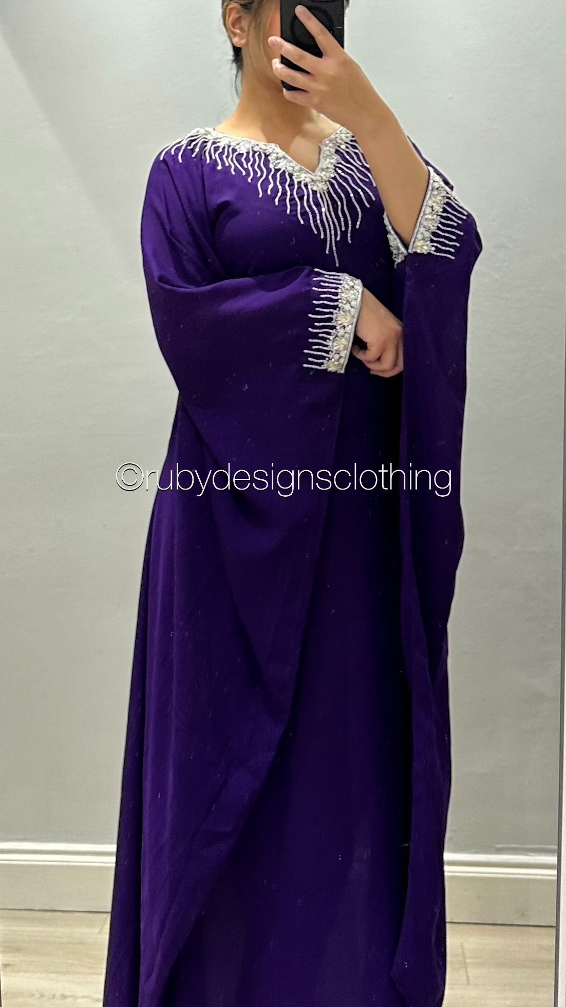 LEYLA - EXCLUSIVE Purple Kaftan with Handwork