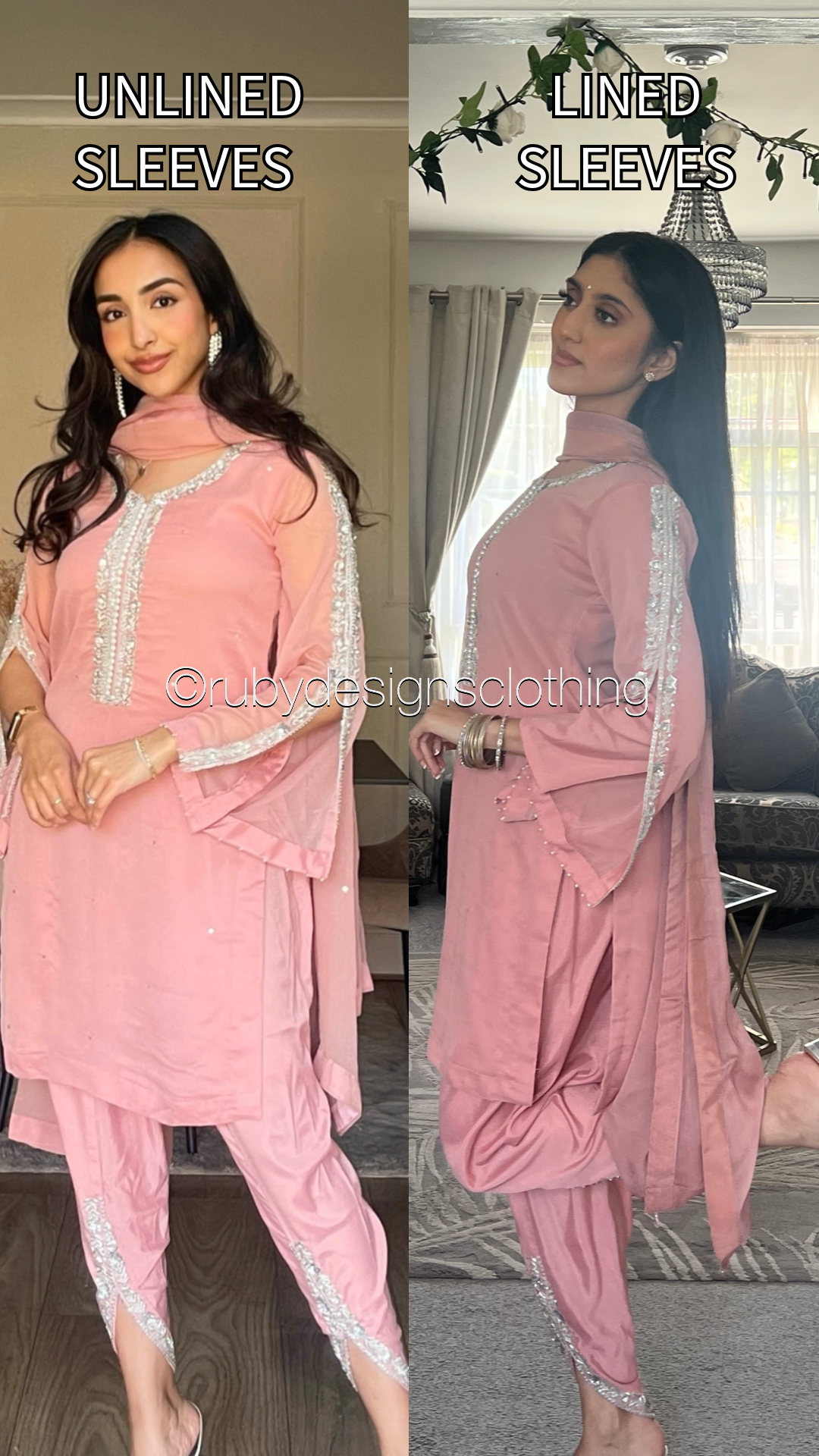 ASMA Rose - 3 Piece Chiffon Suit with Tulip Trousers