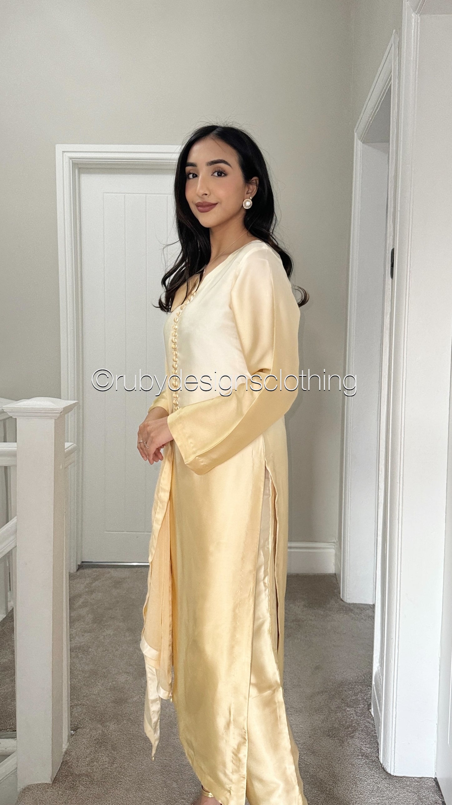 RAYNA Gold - 3 Piece Silk Suit with Handwork