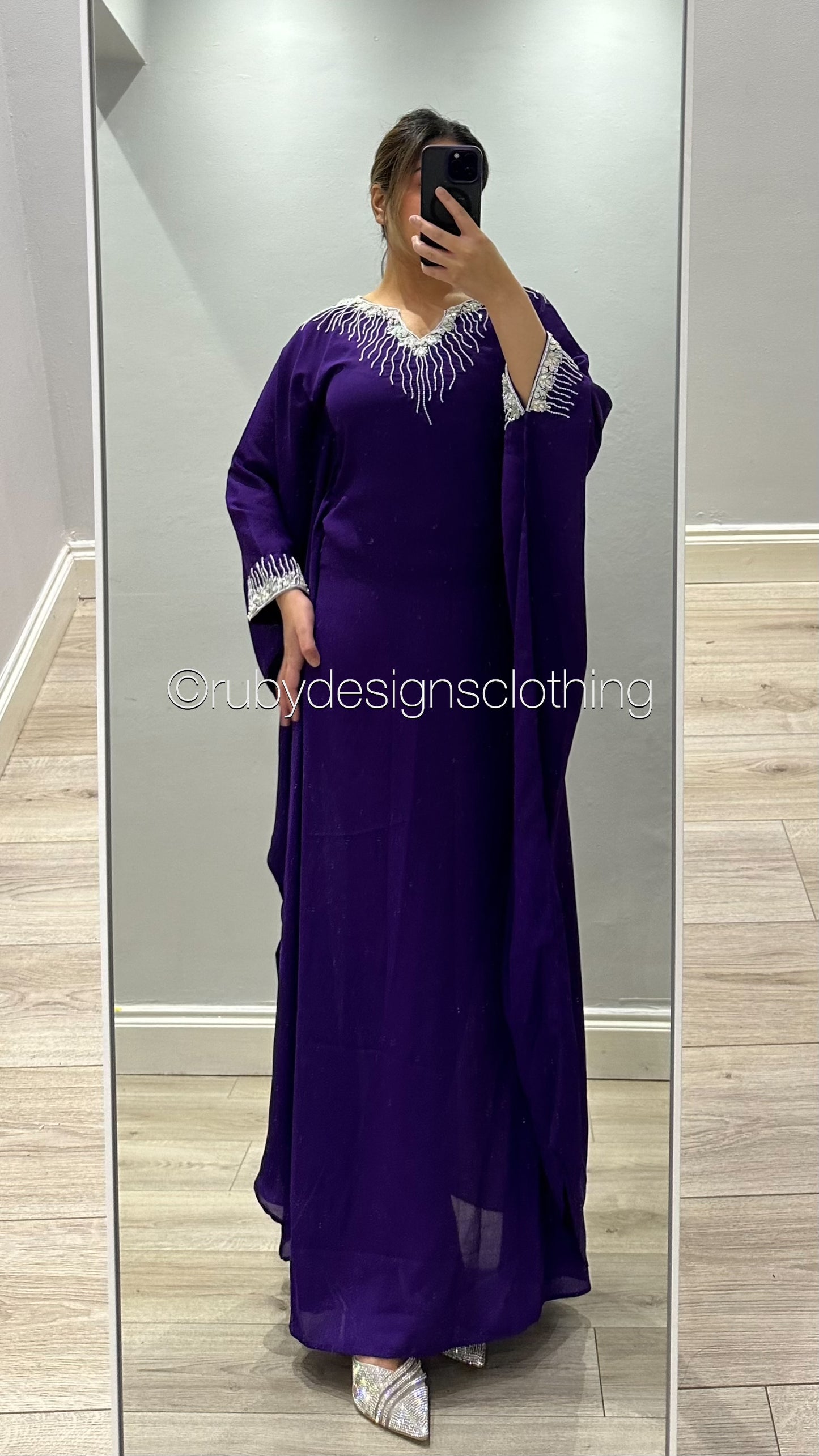 LEYLA - EXCLUSIVE Purple Kaftan with Handwork