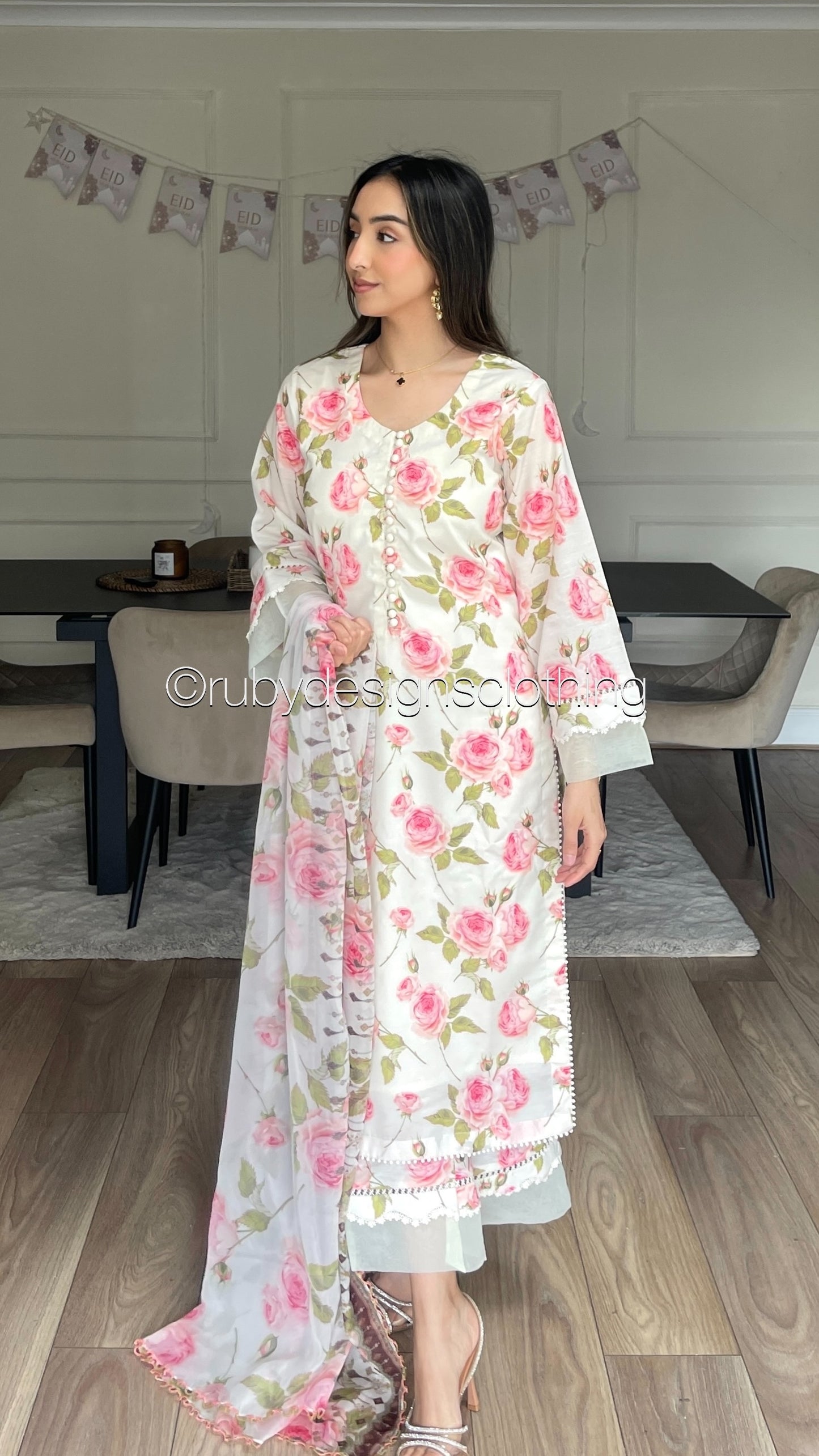TIA - 3 Piece Off-White Swiss Lawn Suit with Silk Dupatta (8492510609621)