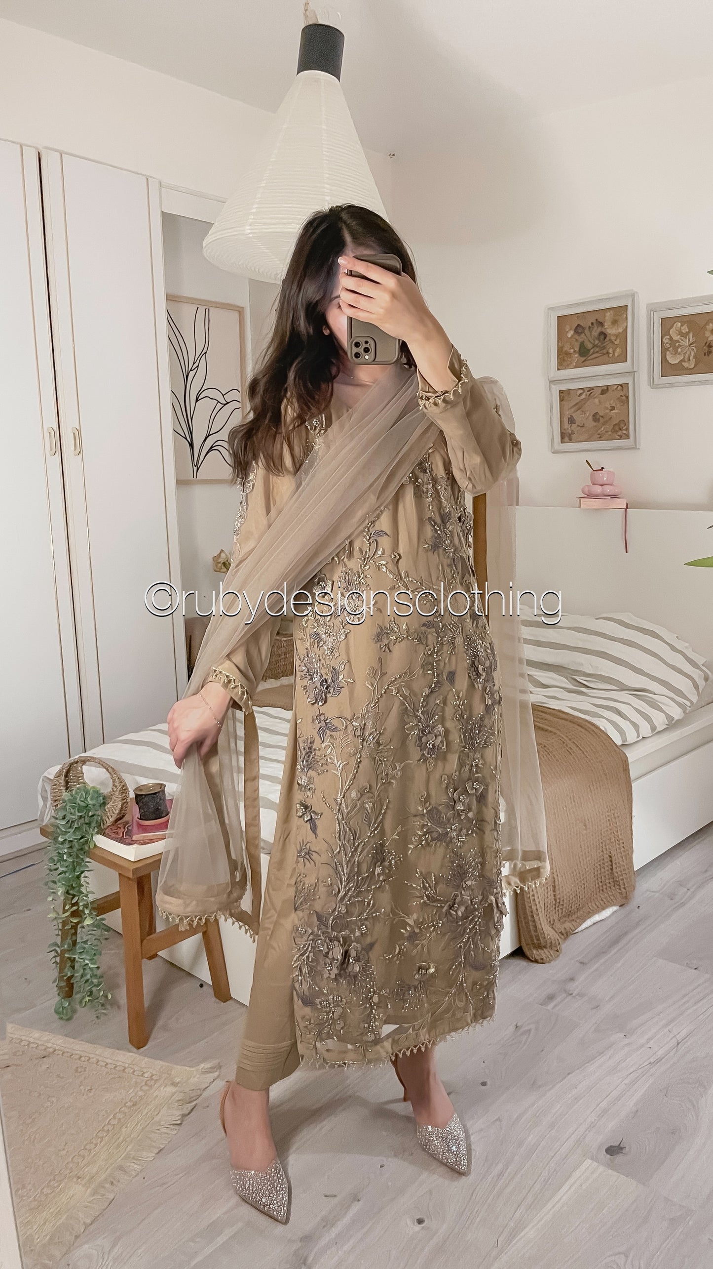NABA - 3 Piece Latte Net Suit with 3D Detailing (8354935242965)