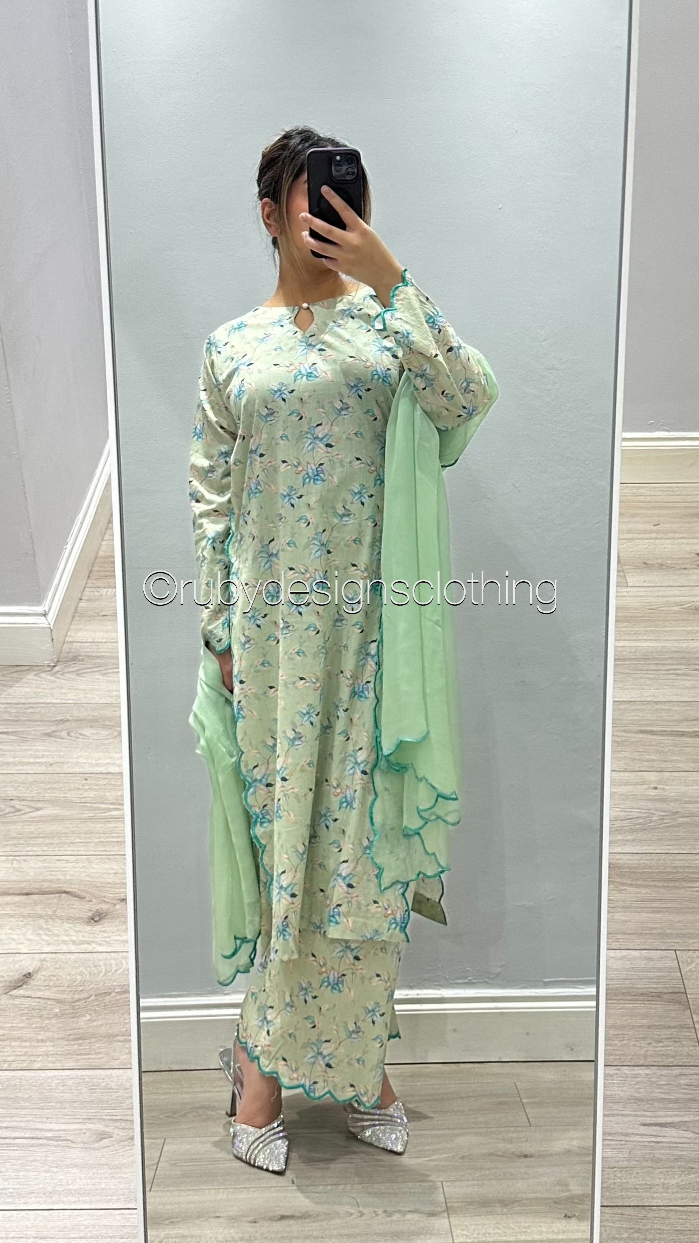 NOREEN - EXCLUSIVE 3 Piece Swiss Lawn Suit with Chiffon Dupatta