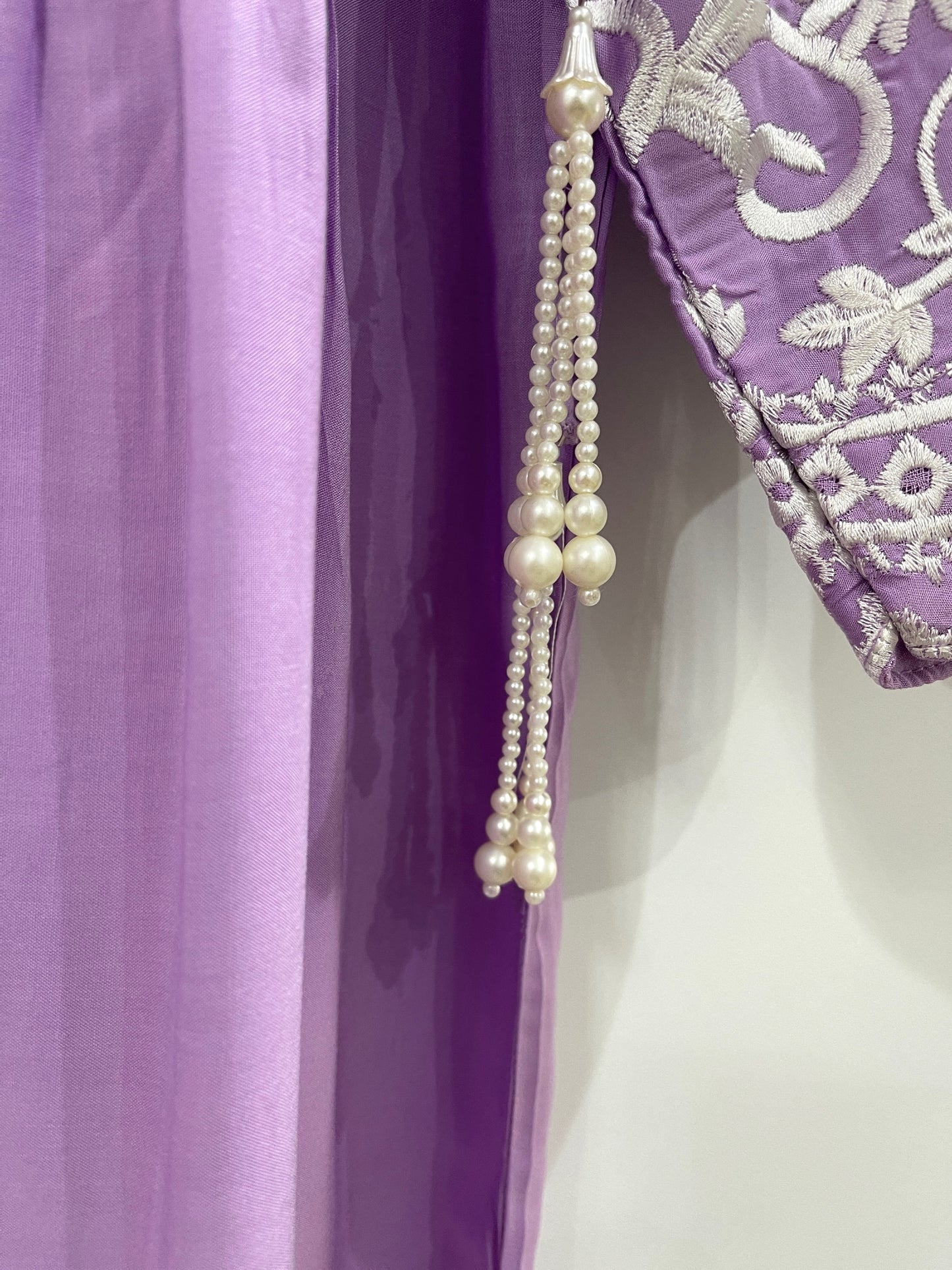SHARIYA Lilac - 3 Piece Dress with White Embroidery and Flared Sleeves (6769462214840) (8748163825877) (8748163956949)