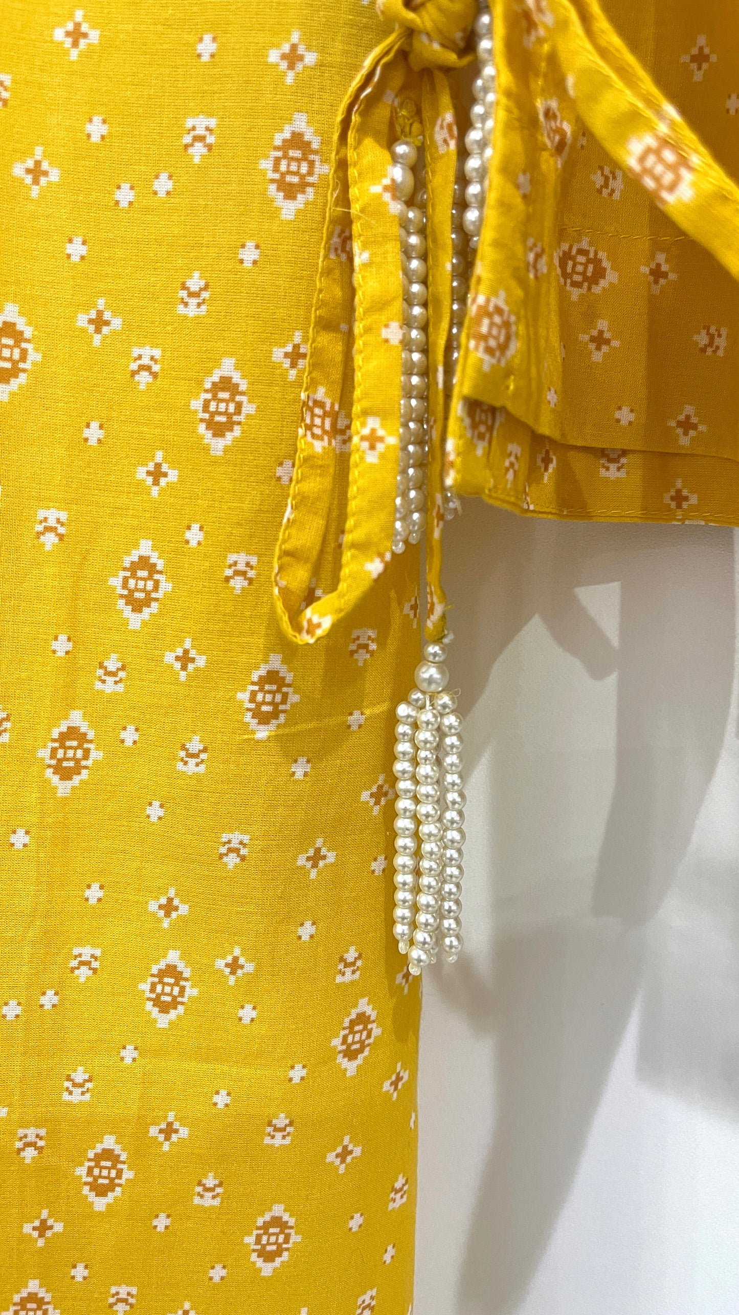Original Agha Noor 3 Piece Yellow Cotton Suit (6663636156600)