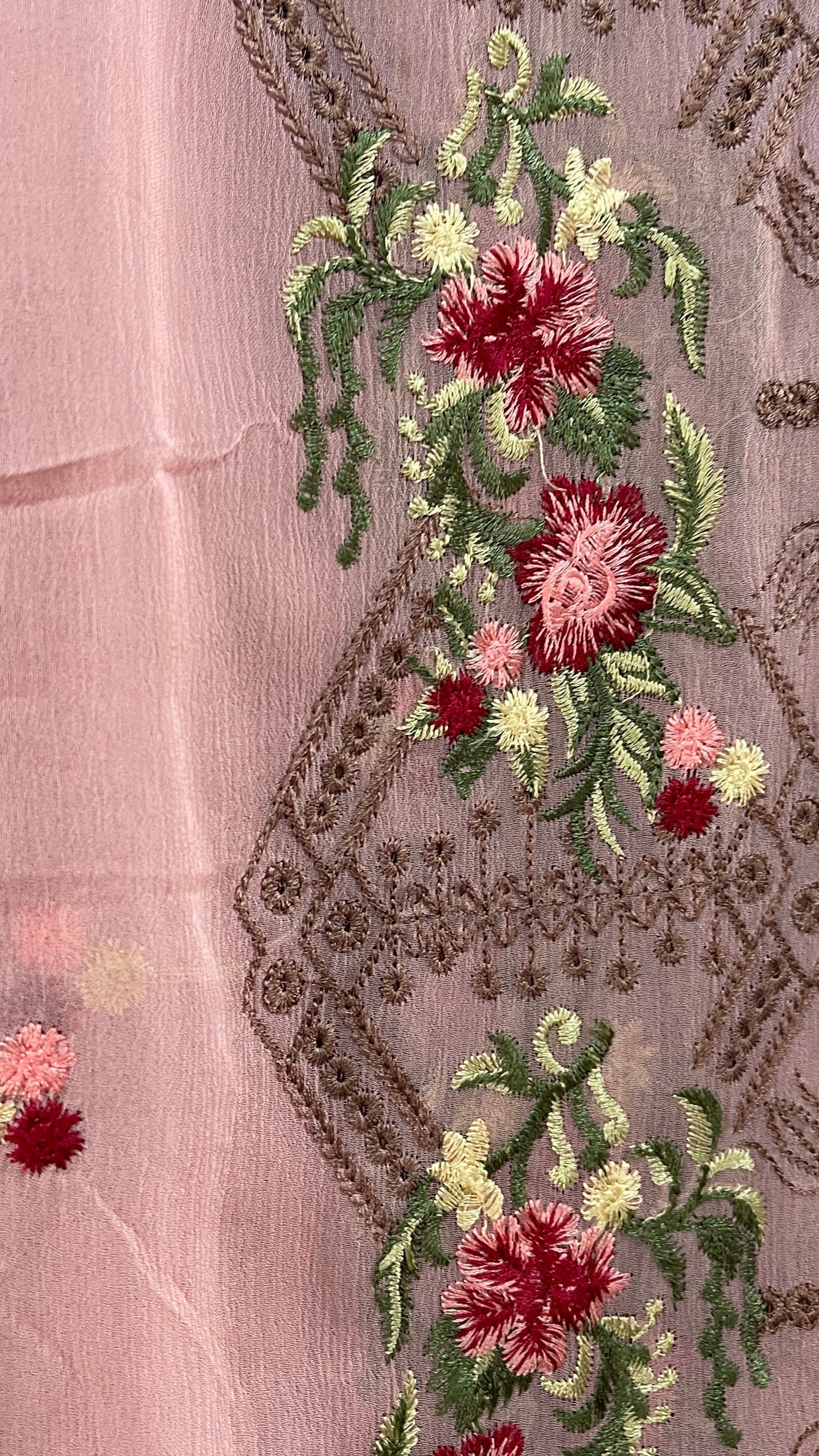 Original Manizay Pink 3 Piece Swiss Lawn Suit with Floral Print (6643671400632)