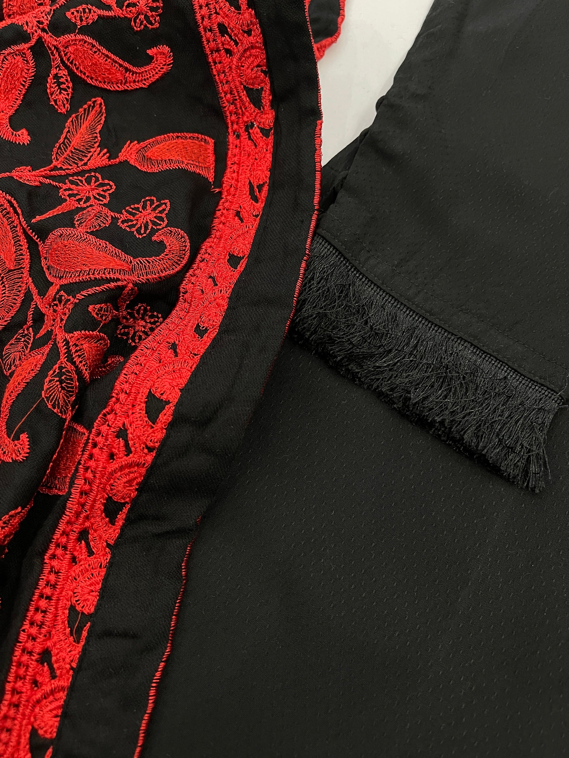 ZOYA - 3 Piece Black Marina Suit with Heavily Embroidered Shawl (7527432028373)