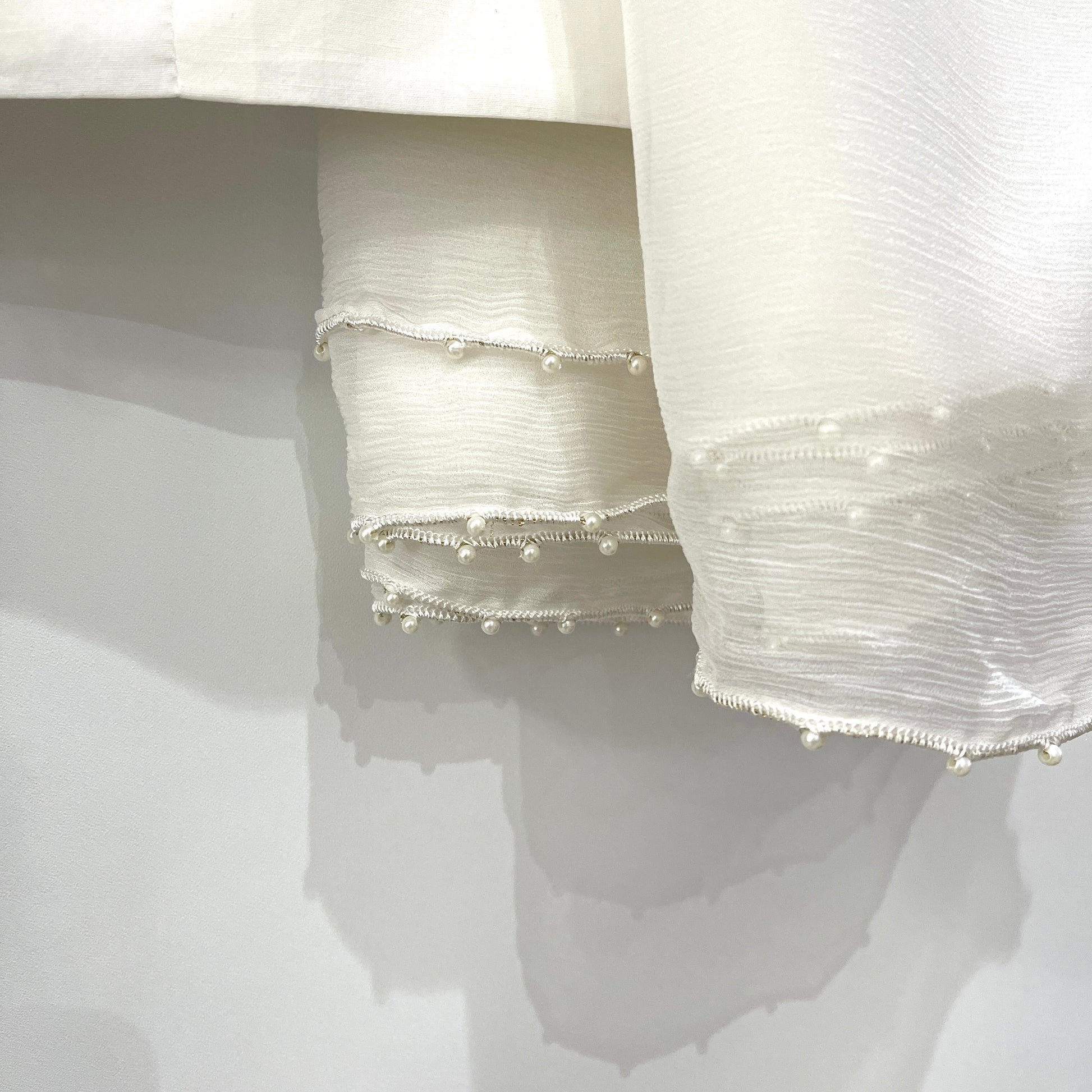 SANIA - 3 Piece Blue Cotton Net Chikankari Suit with Pearl Details (6654638883000)