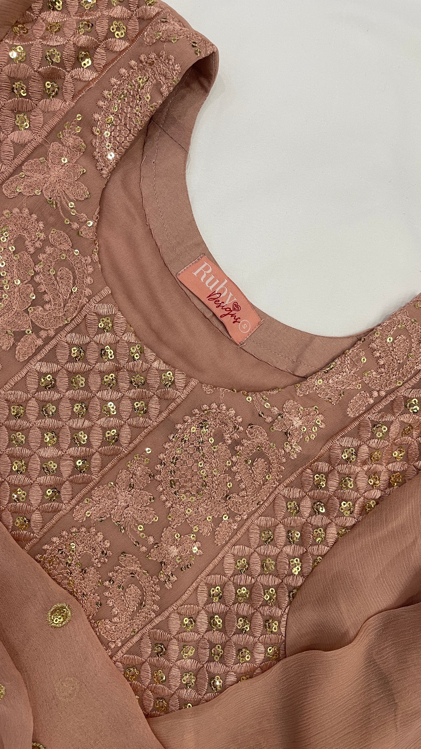 LANA - Blush Pink Luxury 3 Piece Chikankari Chiffon Sharara Suit with Pure Chiffon Dupatta (7753605054677)
