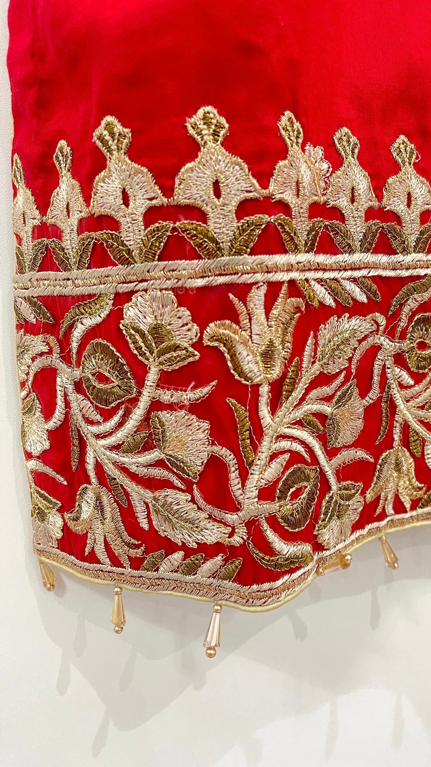 3 Piece ANAYA Inspired Red Embroidered Suit (6600607203512)