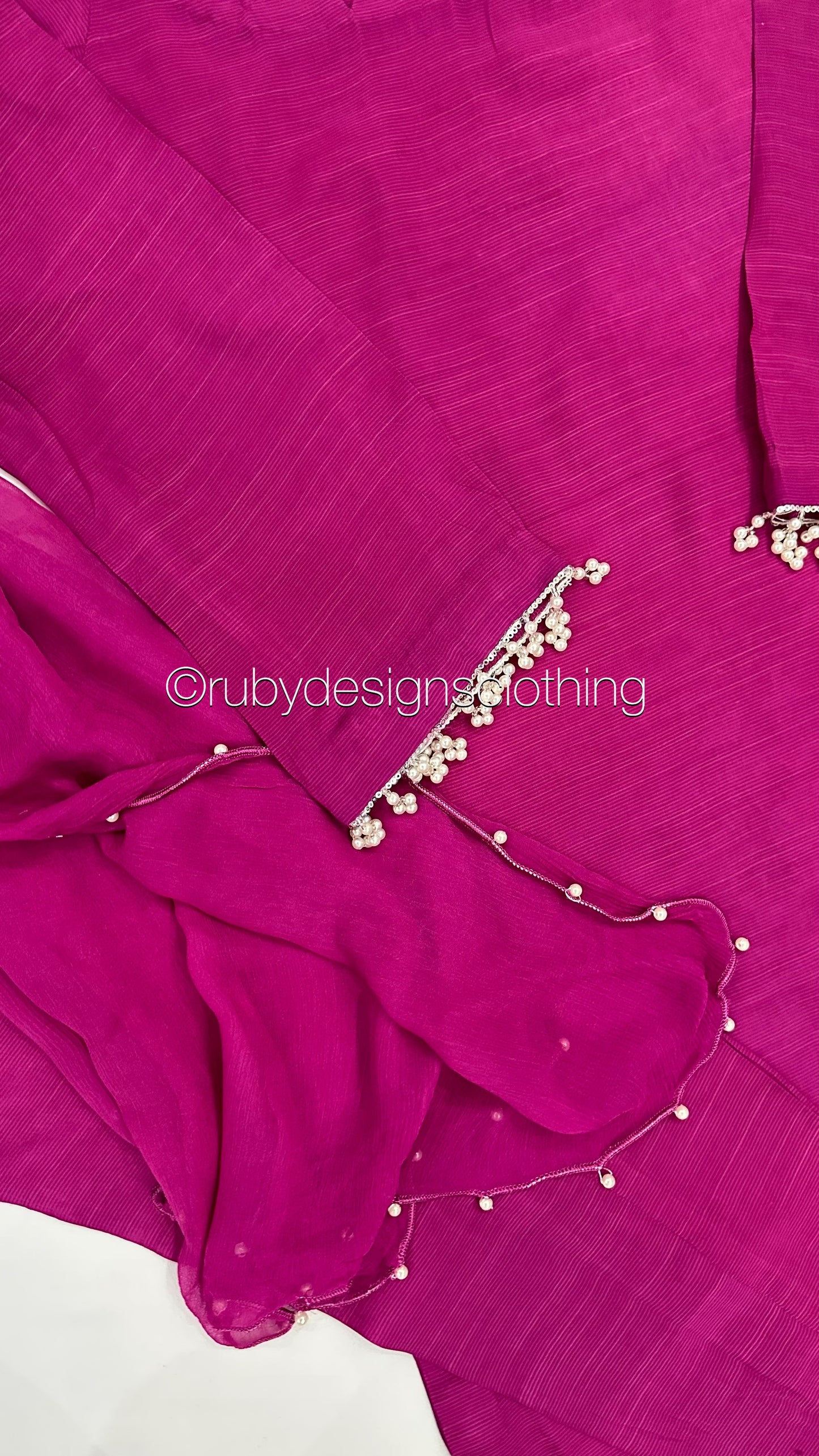 AMELIA Pink - 3 Piece Raw Silk Suit with Loop Cutout Neck (8020413382869)