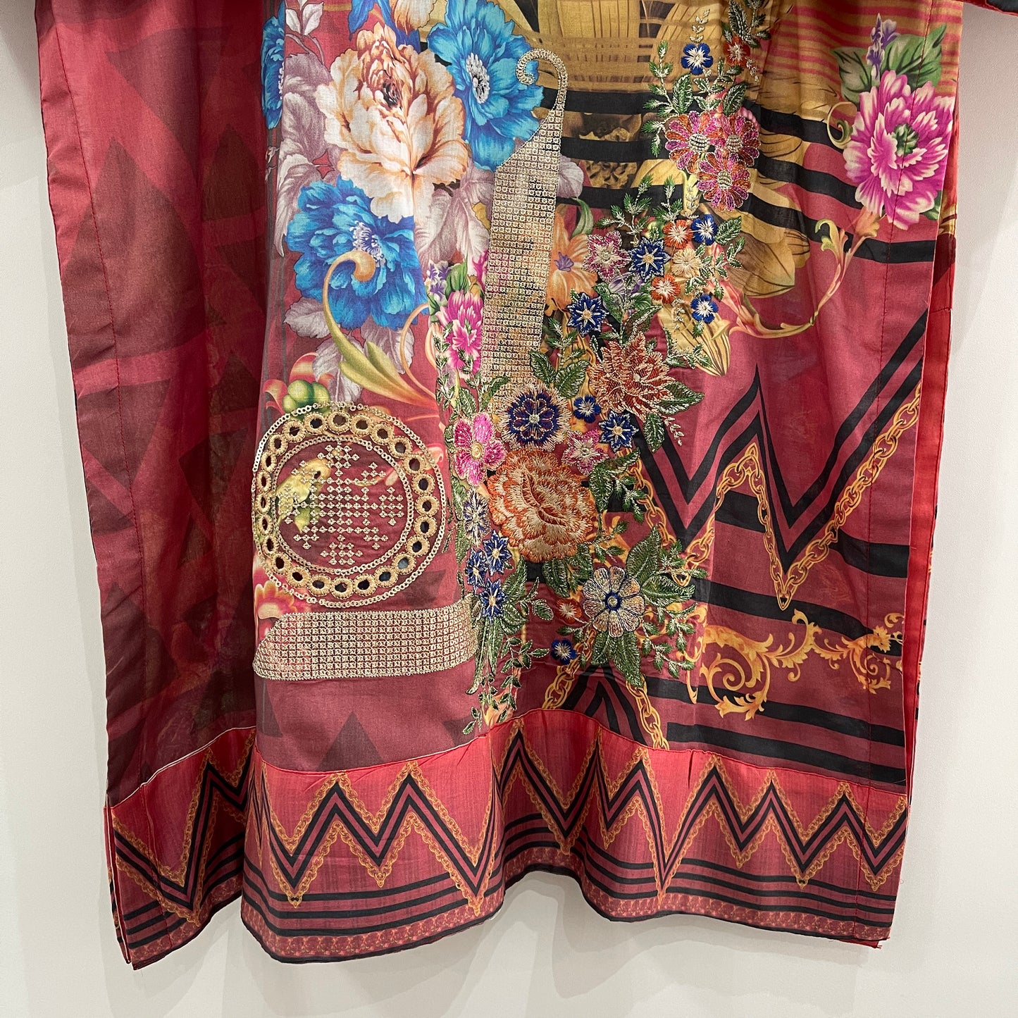 Original Inzey by Riaz Arts 3 Piece Stitched Peach Lawn Suit (6720476217528)
