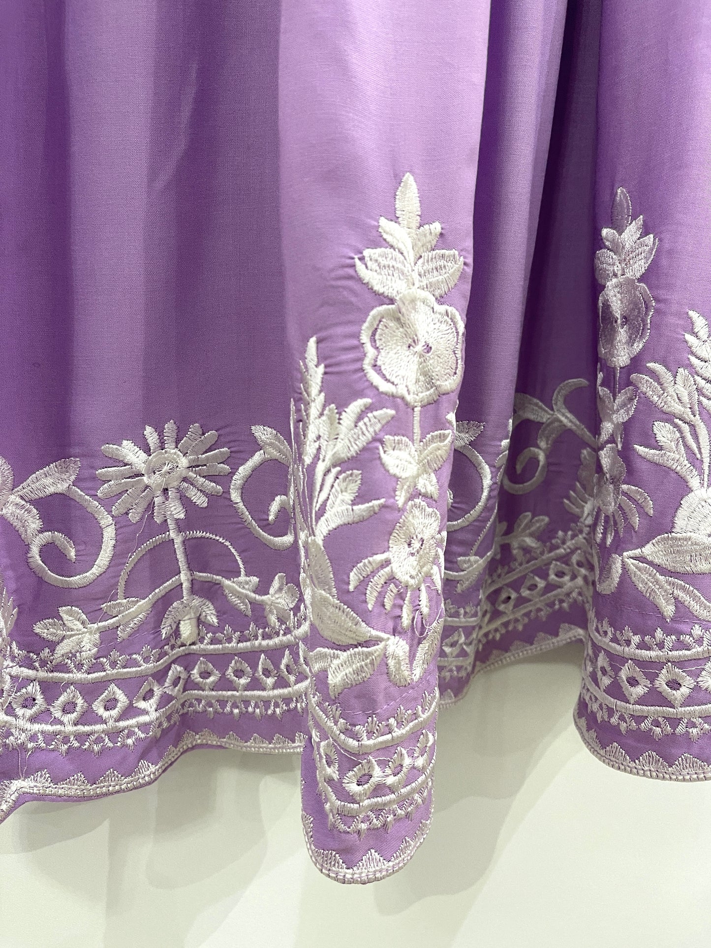 SHARIYA Lilac - 3 Piece Dress with White Embroidery and Flared Sleeves (6769462214840) (8748163825877) (8748163956949)