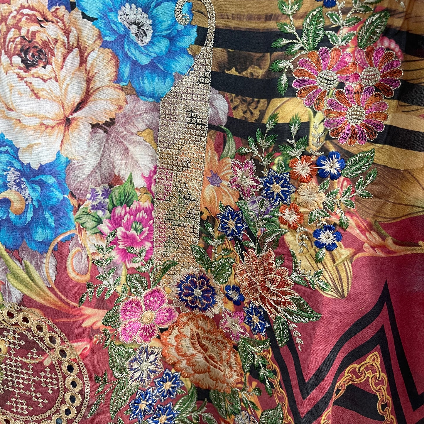 Original Inzey by Riaz Arts 3 Piece Stitched Peach Lawn Suit (6720476217528)