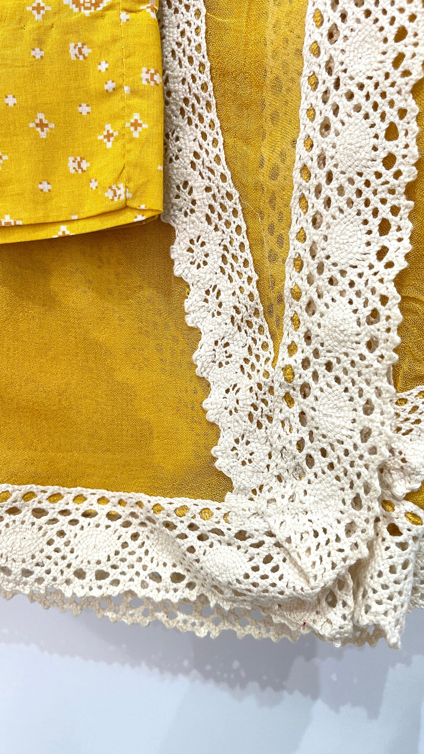 Original Agha Noor 3 Piece Yellow Cotton Suit (6663636156600)