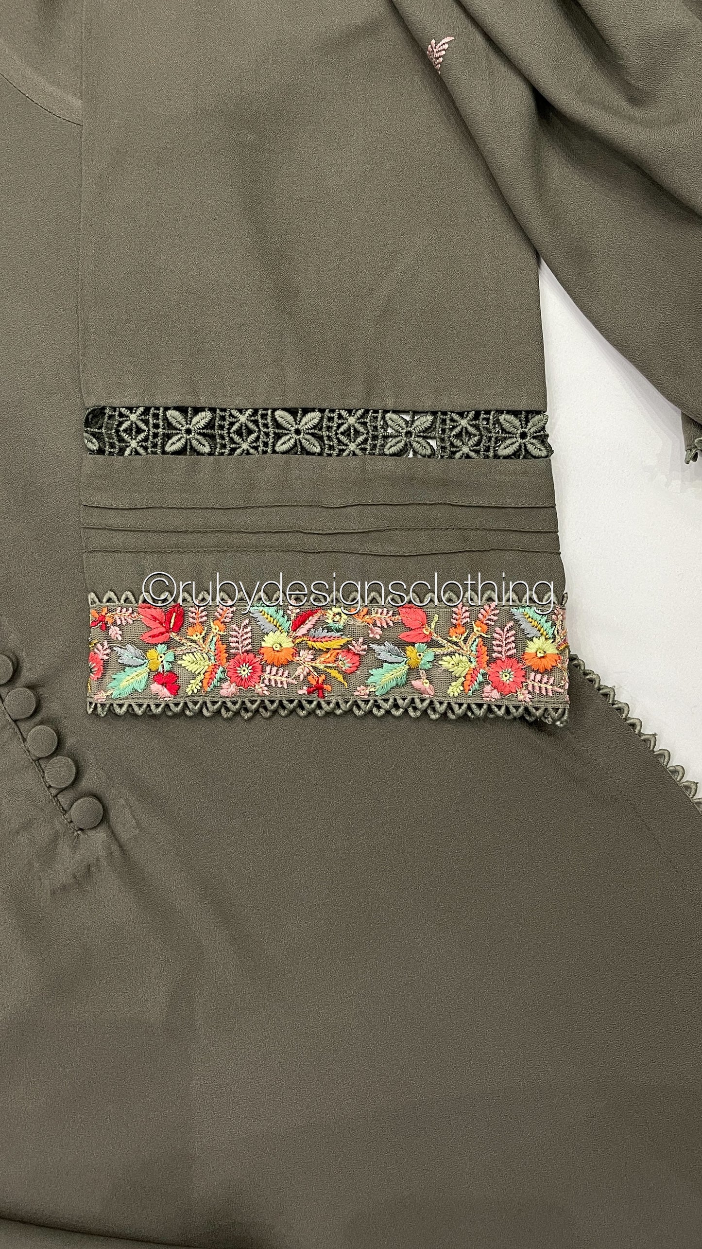 ALISHA - 3 Piece Grey Linen Suit with Shawl (7903130550485)