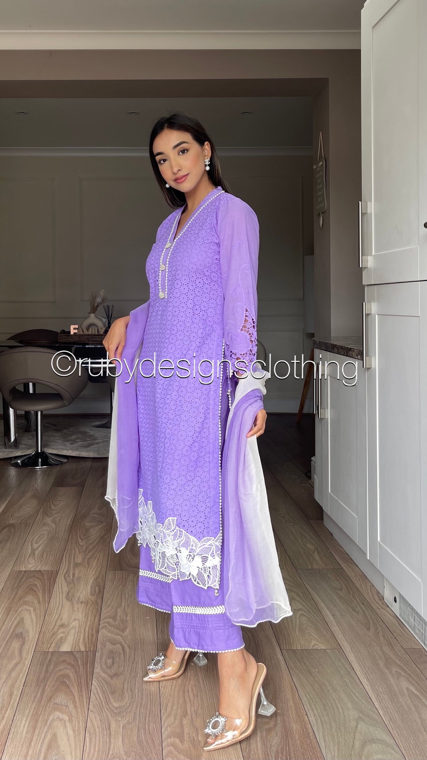 ELIZA Lilac - 3 Piece Light Purple Chikankari Suit with Ombré Dupatta (7766627680469) (8747908071637)