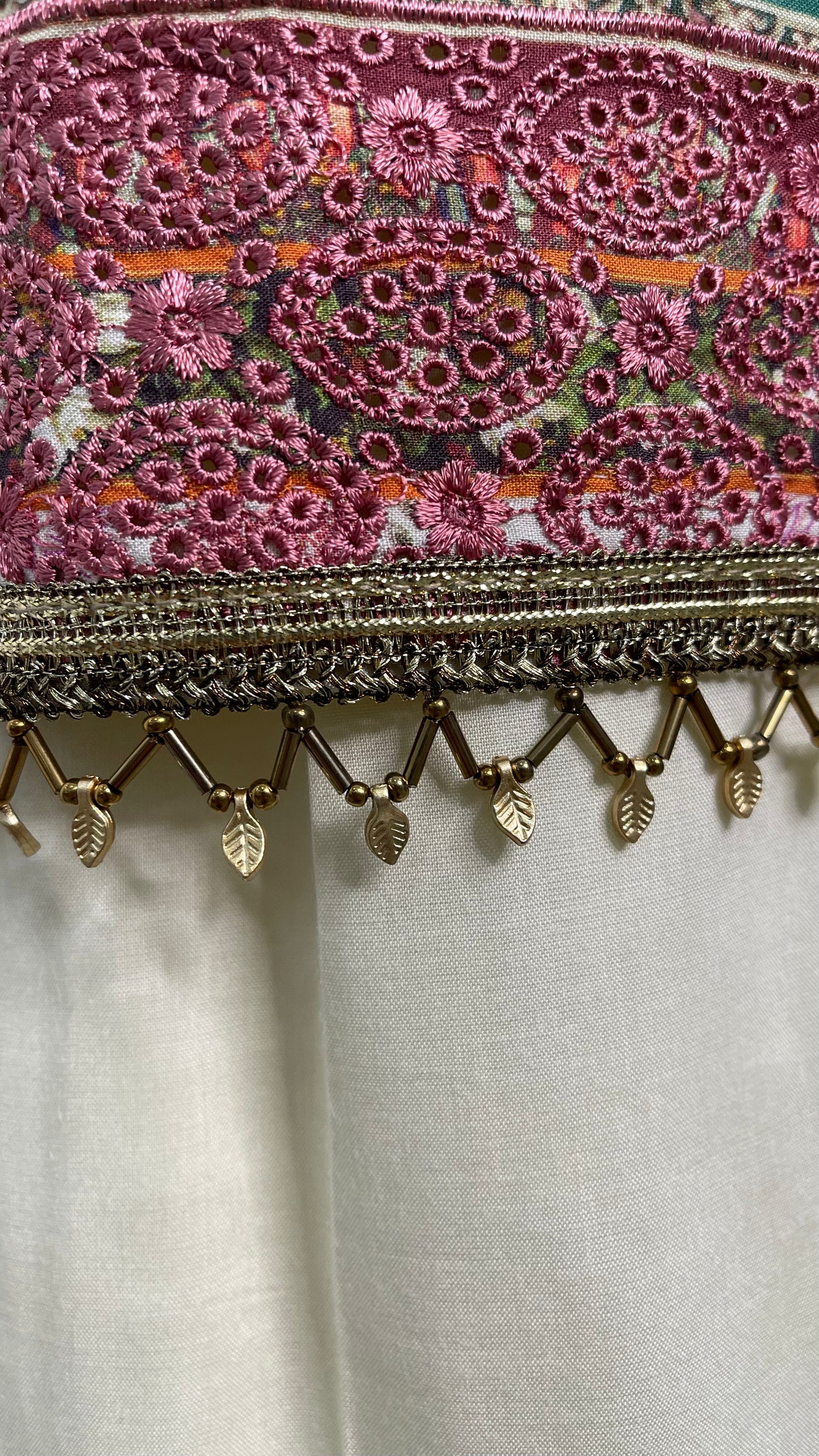 Original Kesarin by Riaz Arts Pink Floral Stitched Digital Viscose and Embroidered Suit