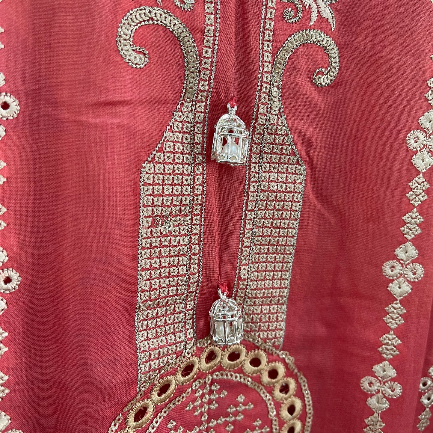Original Inzey by Riaz Arts 3 Piece Stitched Peach Lawn Suit (6720476217528)