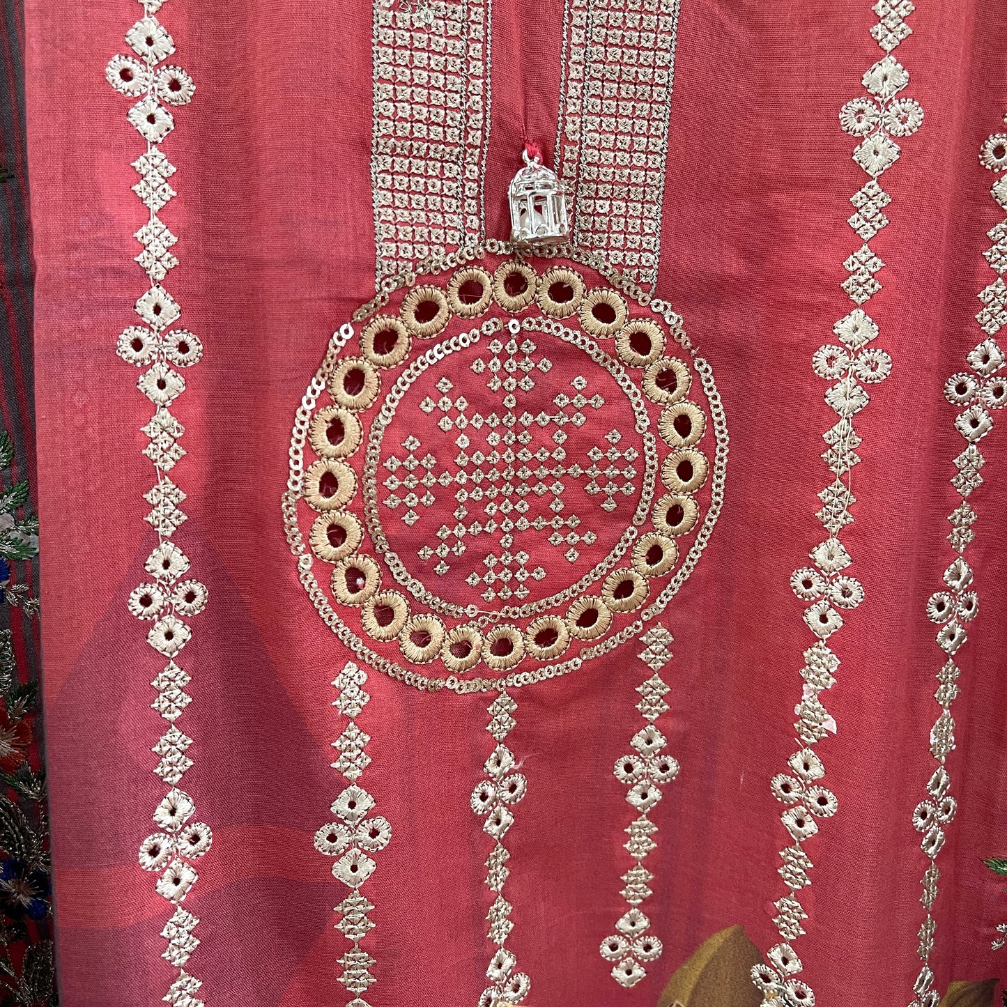 Original Inzey by Riaz Arts 3 Piece Stitched Peach Lawn Suit (6720476217528)