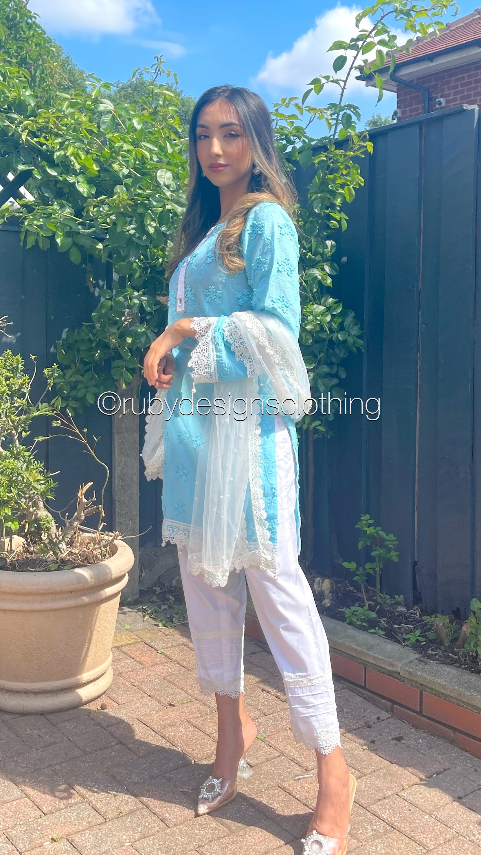 ALAYA - 3 Piece Lawn Suit with Lace and Mirror Details (6758254608568)
