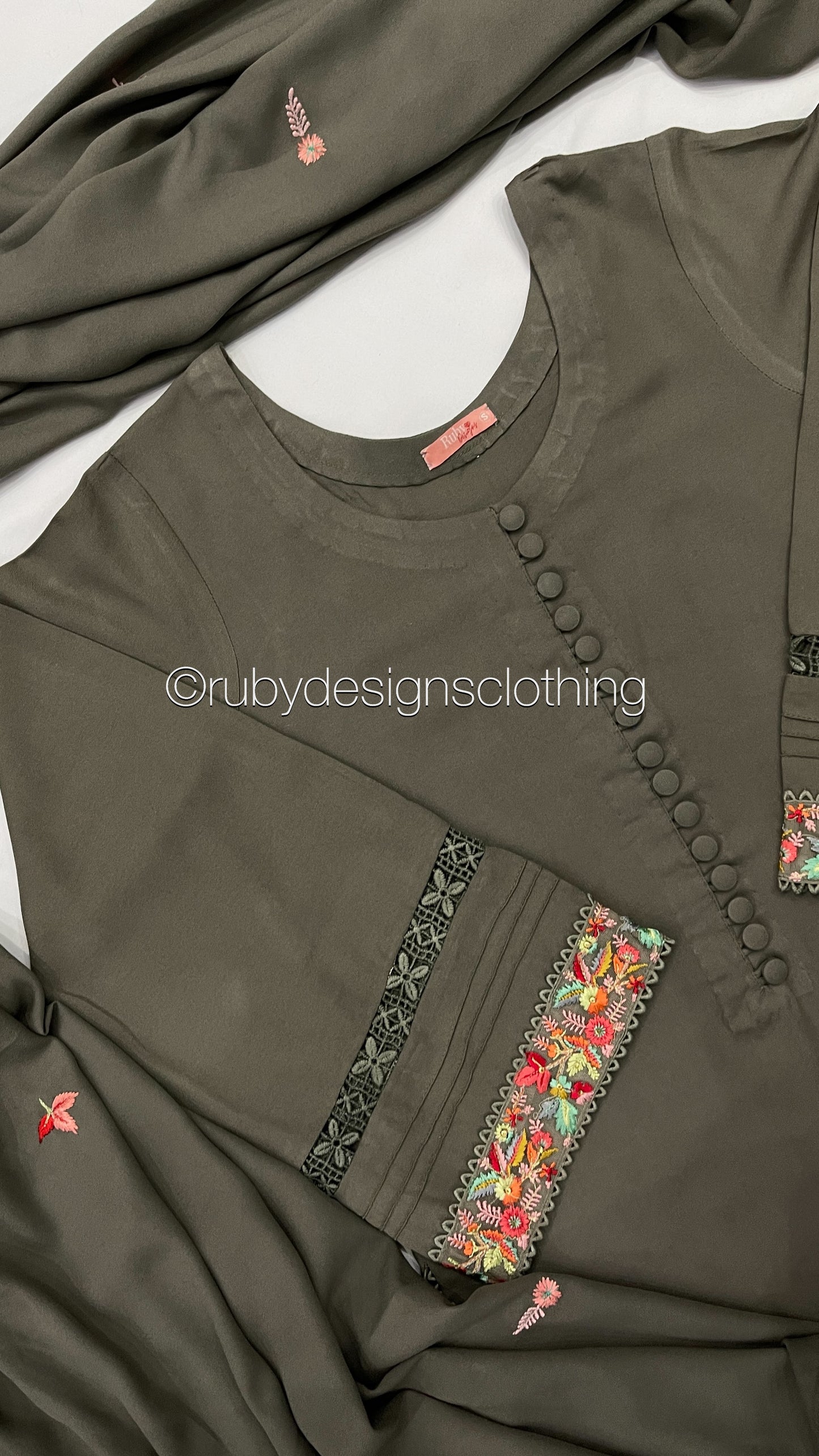 ALISHA - 3 Piece Grey Linen Suit with Shawl (7903130550485)
