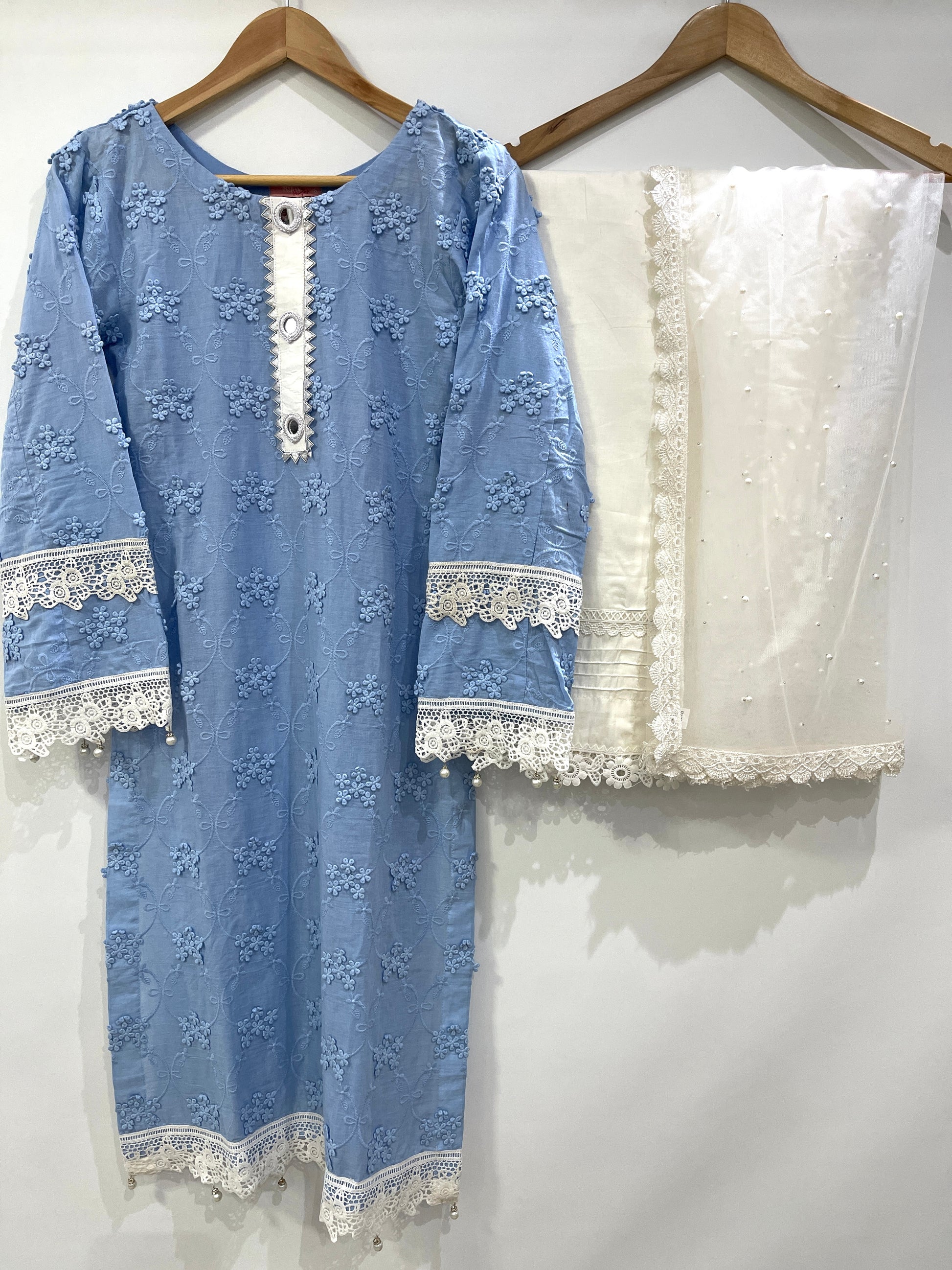 ALAYA - 3 Piece Lawn Suit with Lace and Mirror Details (6758254608568)