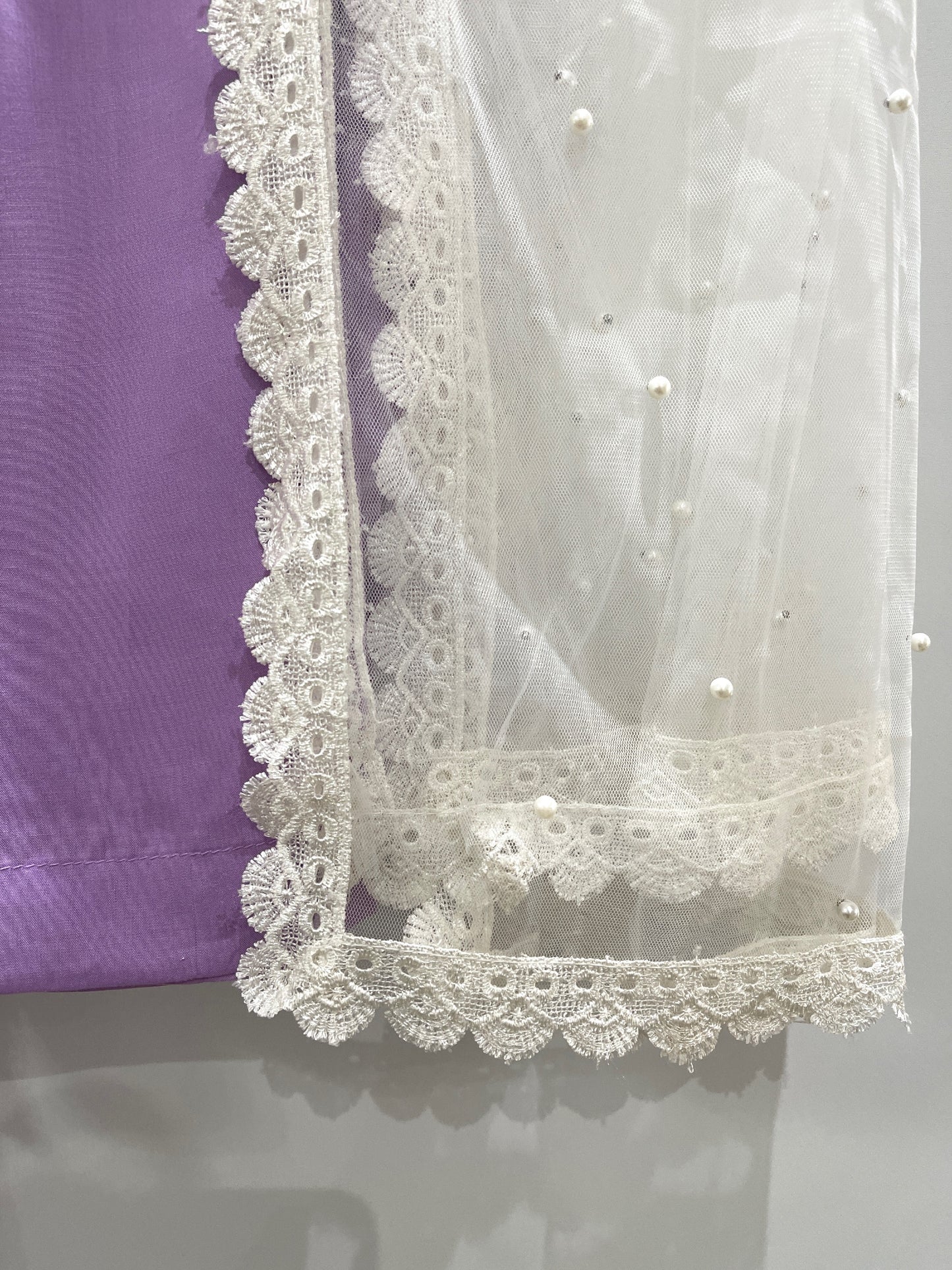 SHARIYA Lilac - 3 Piece Dress with White Embroidery and Flared Sleeves (6769462214840) (8748163825877) (8748163956949)