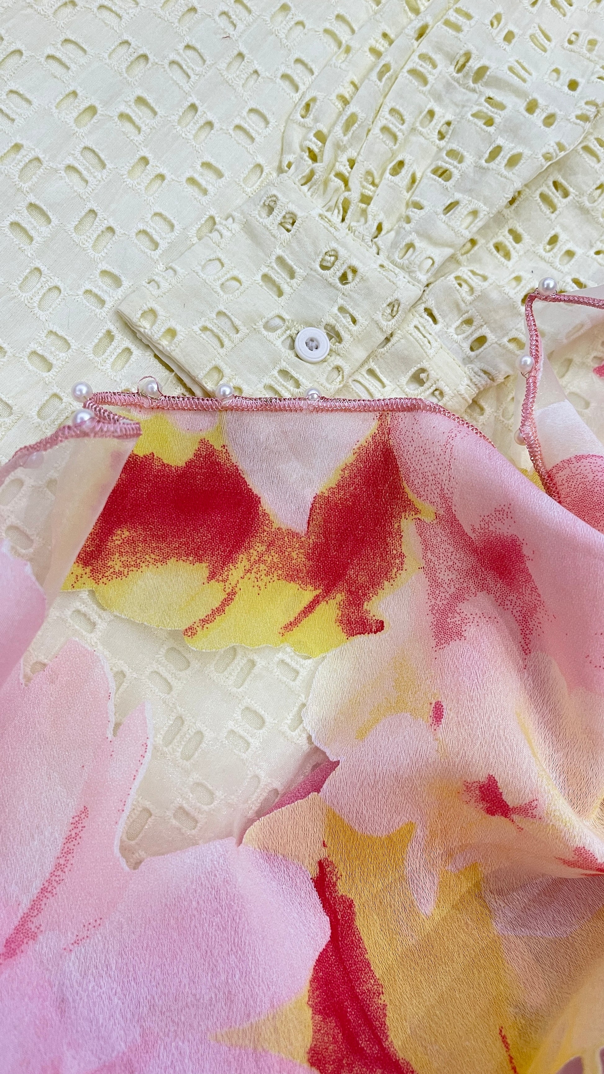 INAYAH - 3 Piece Yellow Chikankari Suit with Tulip Trousers and Floral Organza Dupatta (7762925813973)