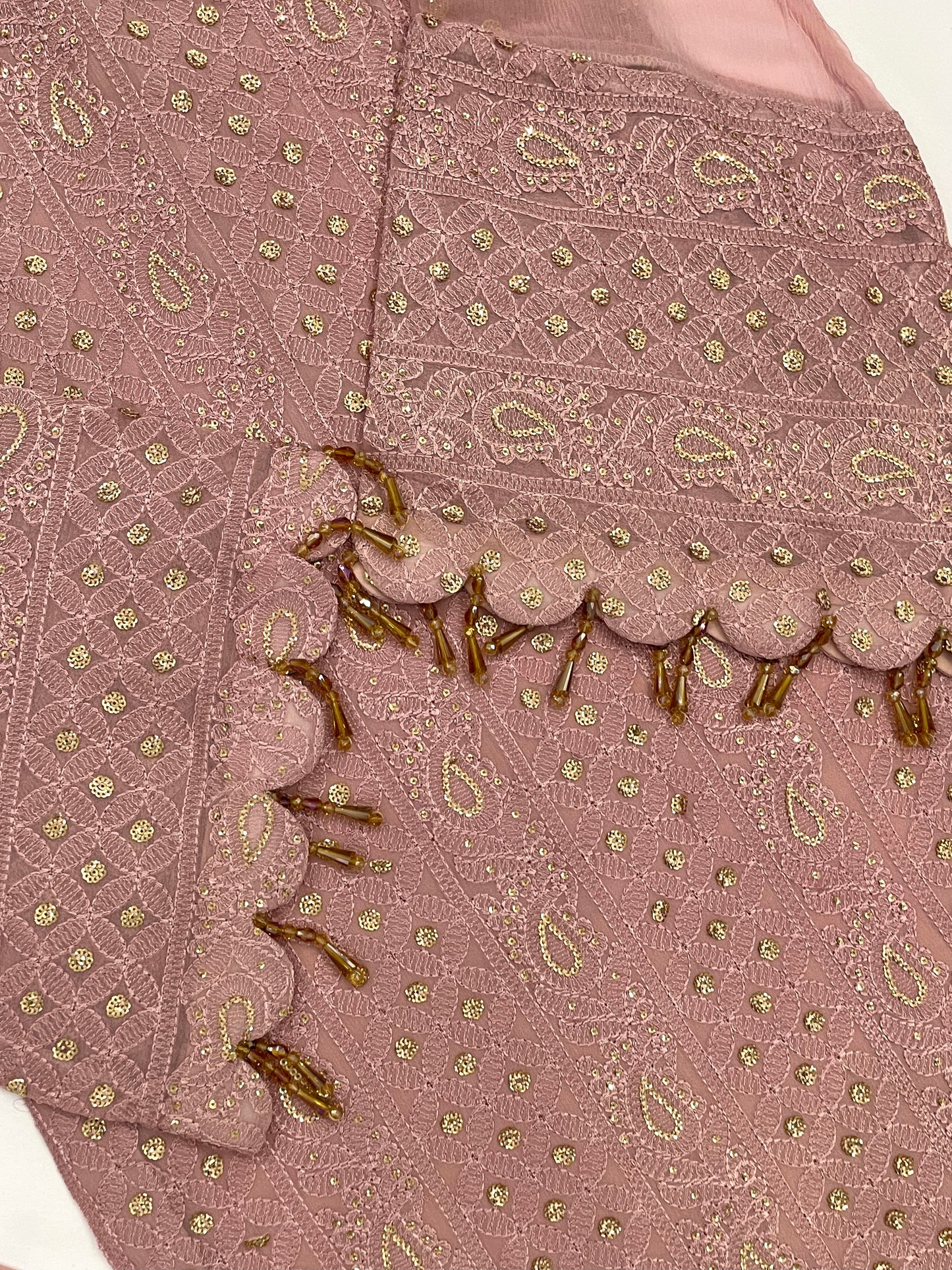 FAIZA - 3 Piece Pink Chikankari Chiffon Suit with Pure Chiffon Dupatta (7462993789141)