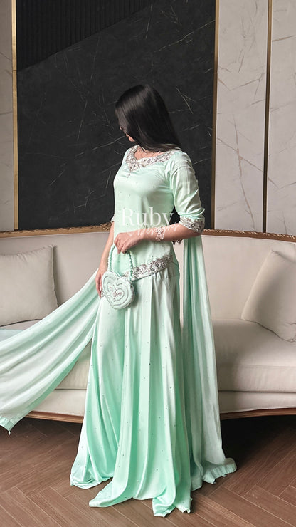 RANI Mint - 3 Piece Luxury Silk with Matching Bag