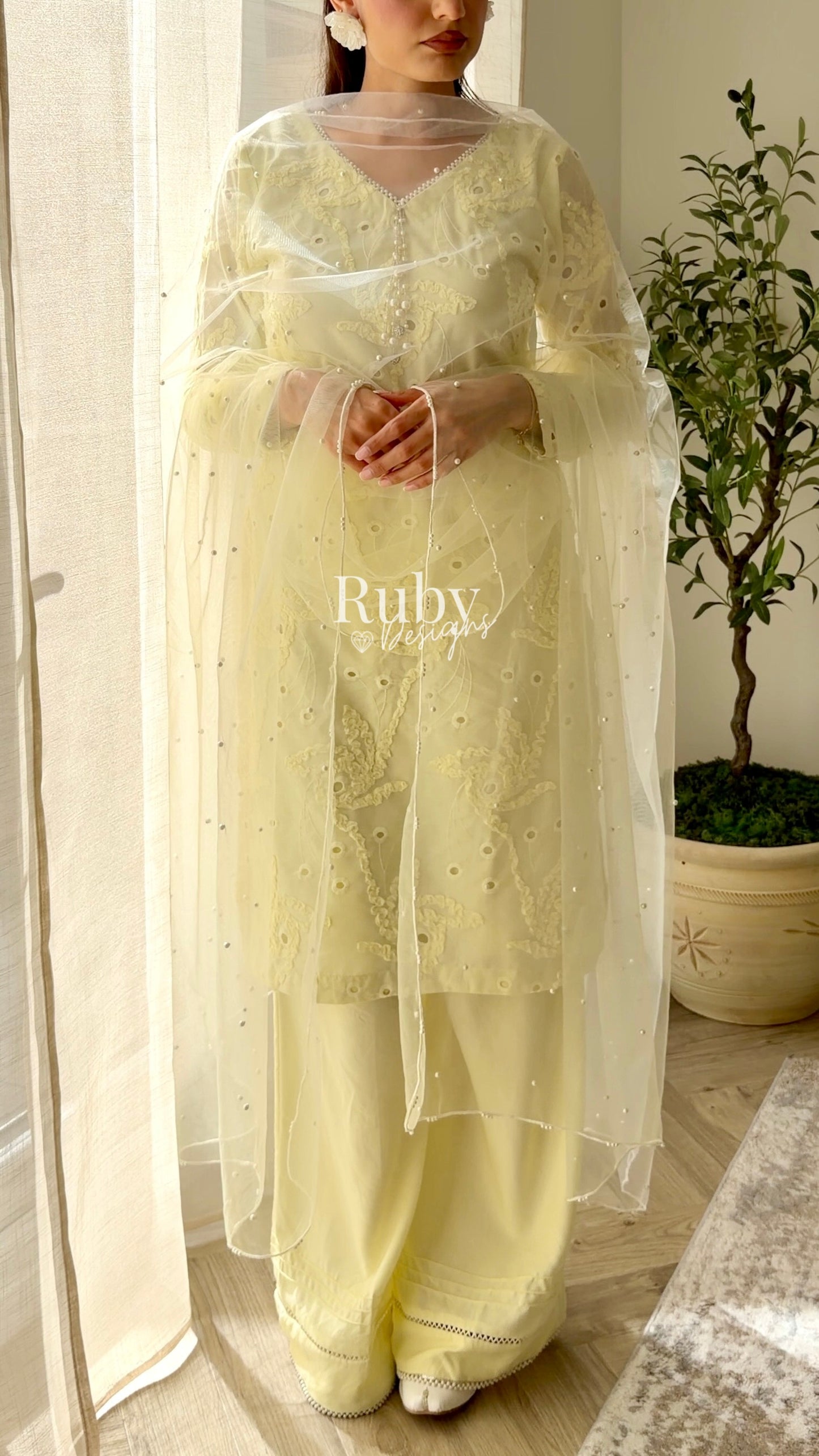 NOOR Soleil - 3 Piece Lawn Suit with Two-Toned Dupatta