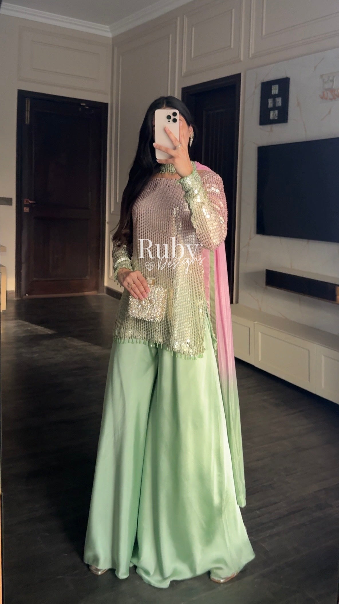 ALARA Haze - 3 Piece Silk Suit with Choker Dupatta