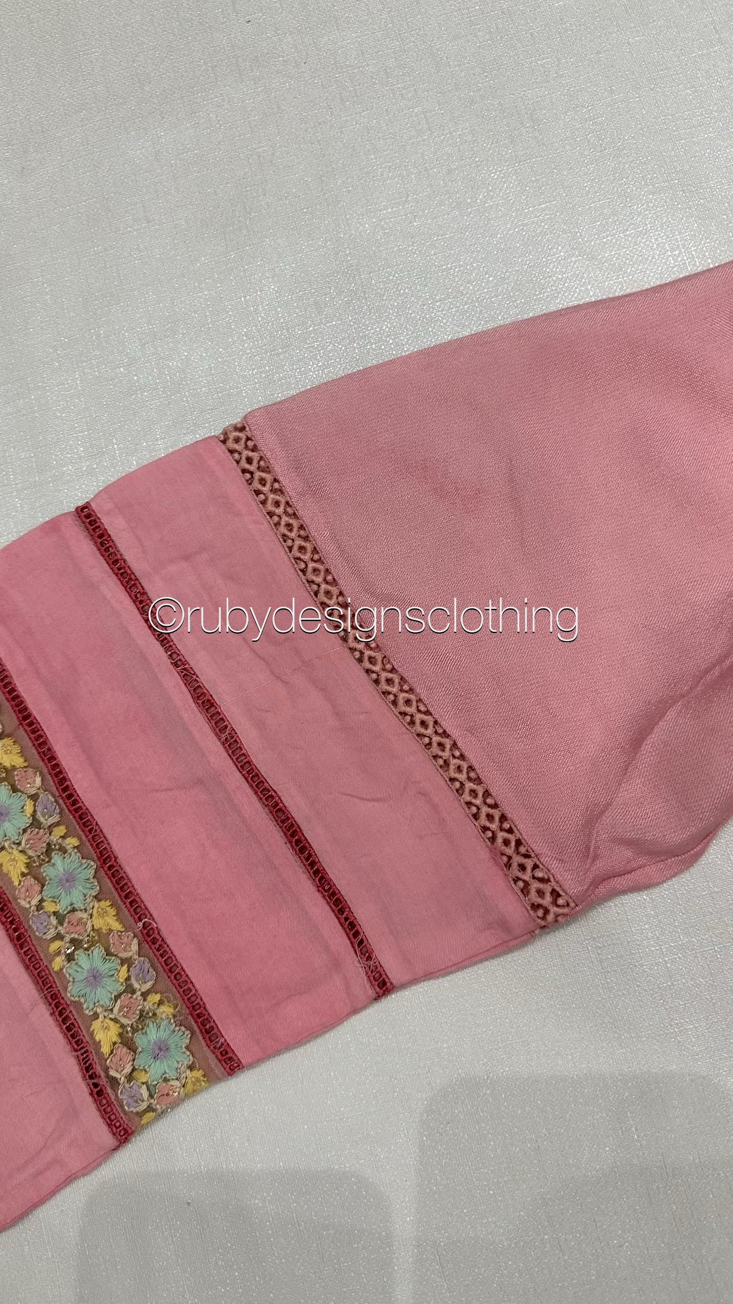 Minor Defect - NISA - 3 Piece Rose Pink Suit with Pearls (8748064735445) (8748067815637)