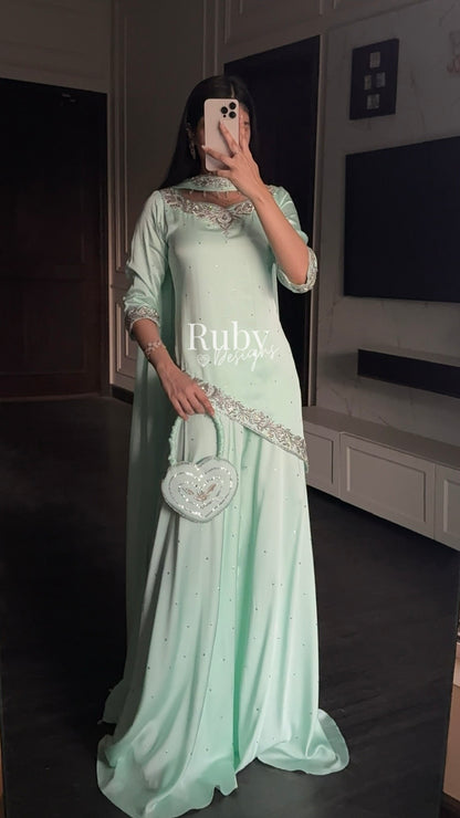 RANI Mint - 3 Piece Luxury Silk with Matching Bag