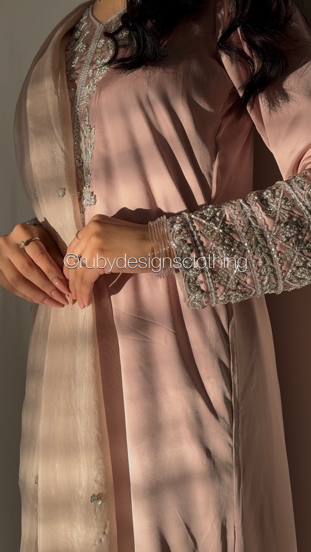 EMAAN - 3 Piece Luxury Silk Suit with Hand Work