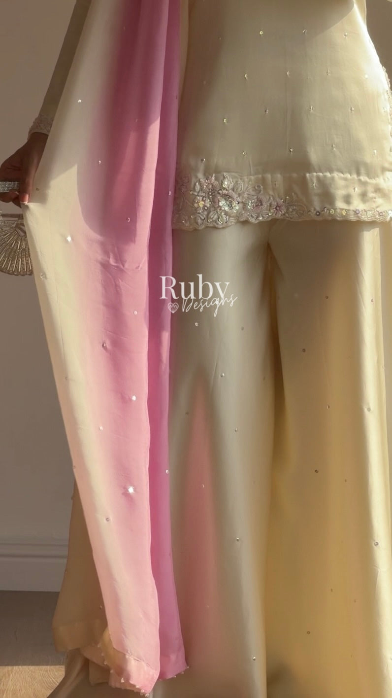 AMAYA - 3 Piece Silk Suit with Ombrè Dupatta