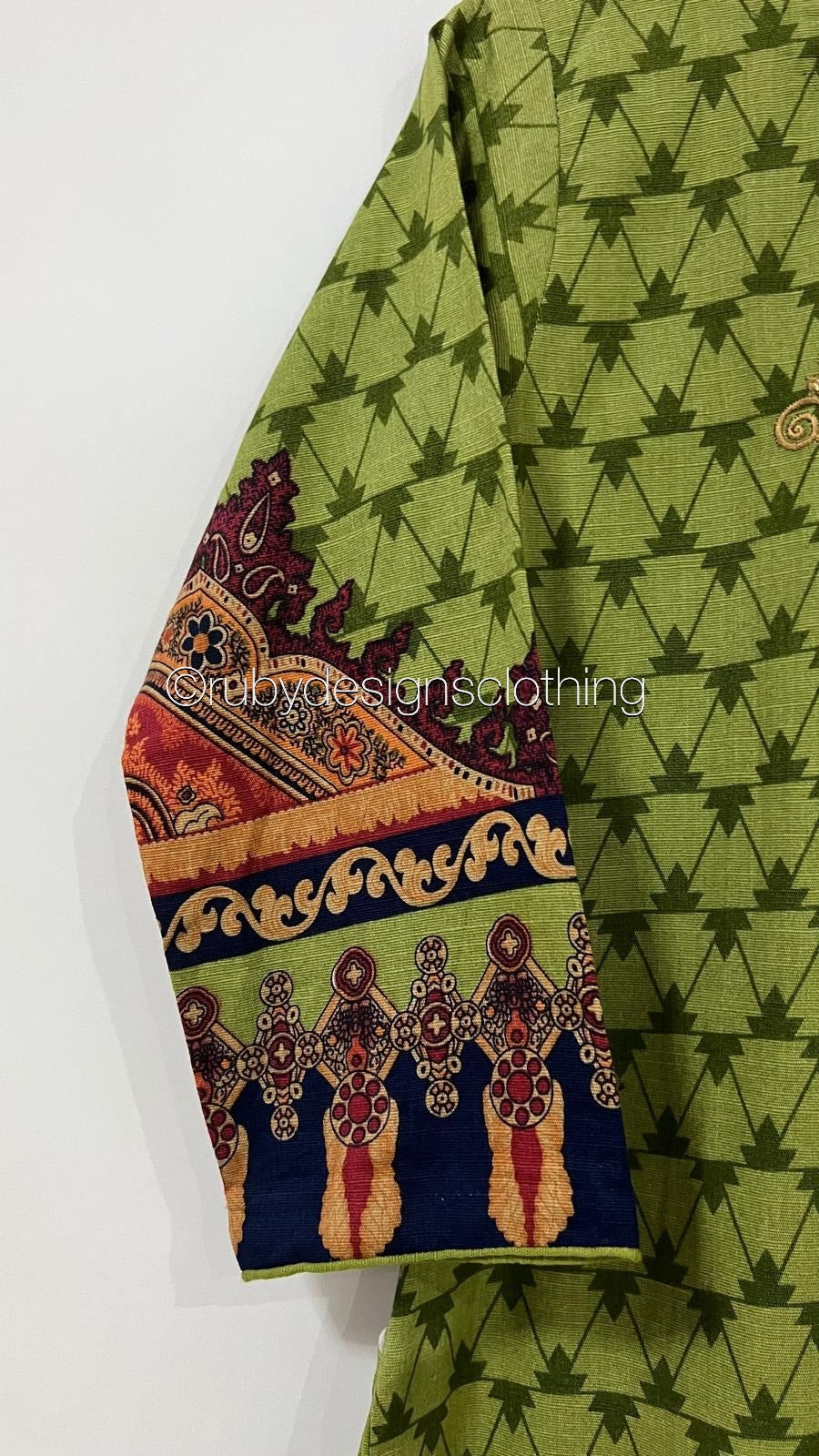 3 Piece Green Khaddar Suit with Shawl (8747216896213)