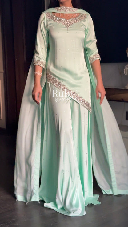 RANI Mint - 3 Piece Luxury Silk with Matching Bag