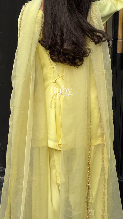 AMELLE Honey - 3 Piece Silk Suit with Balloon Pants